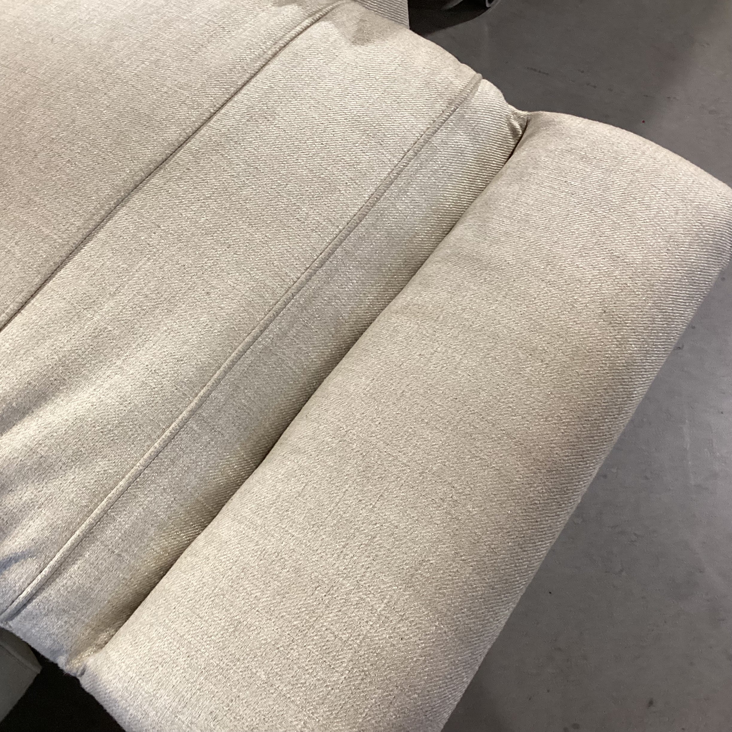 Cream Woven Swivel Recliner Chair 32"x 33" to 62"x 39"