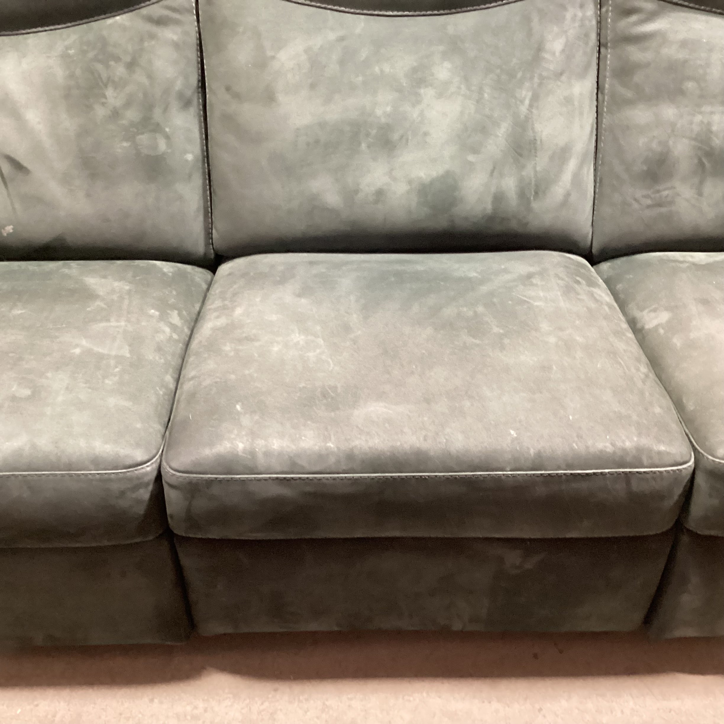American Leather Furniture Jade Ultra Suede Power Reclining Sofa 94"x 41" to 68"x 41"