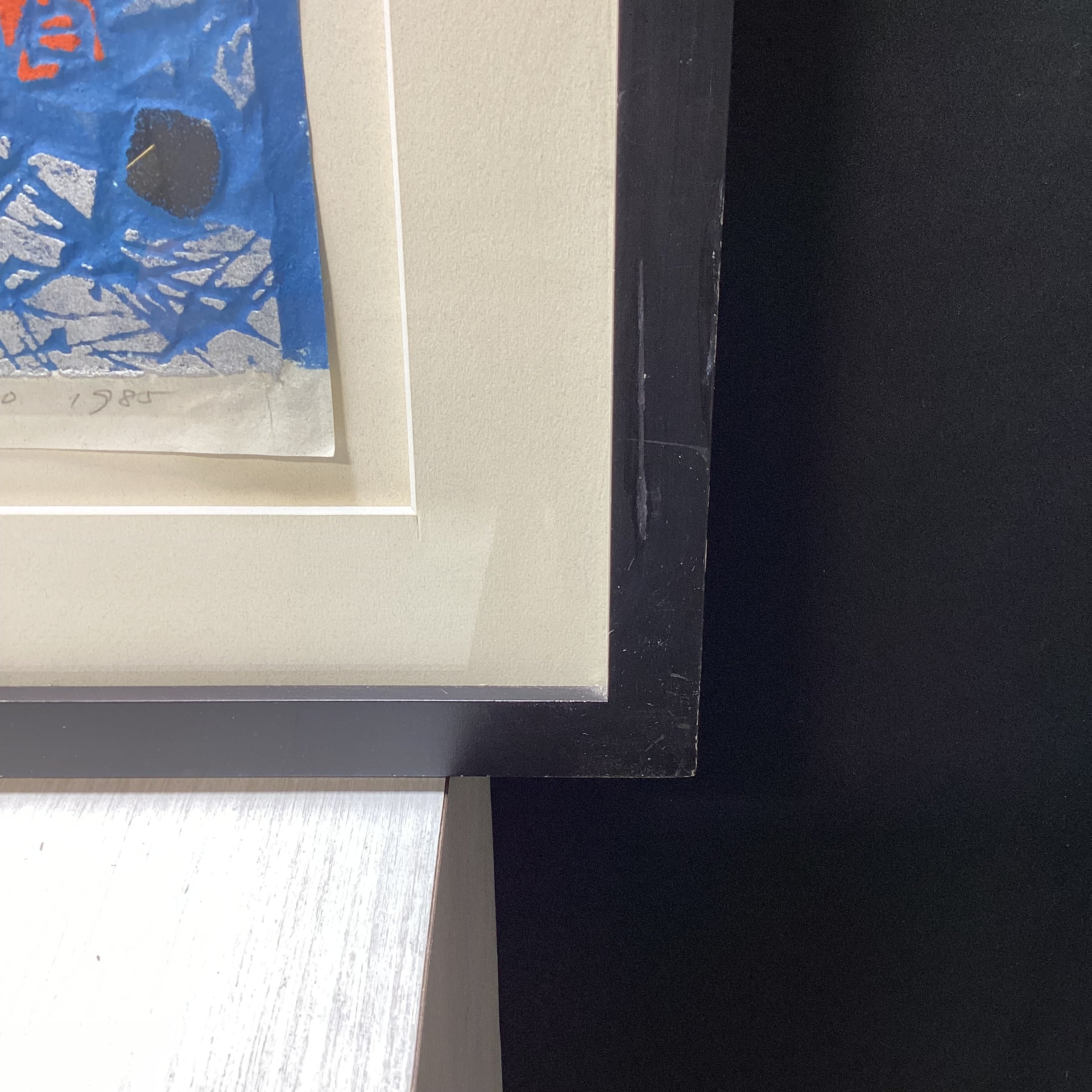Zhang Bai-Bo Signed/Dated Limited Edition Boat Linocut Print 24" x 23"