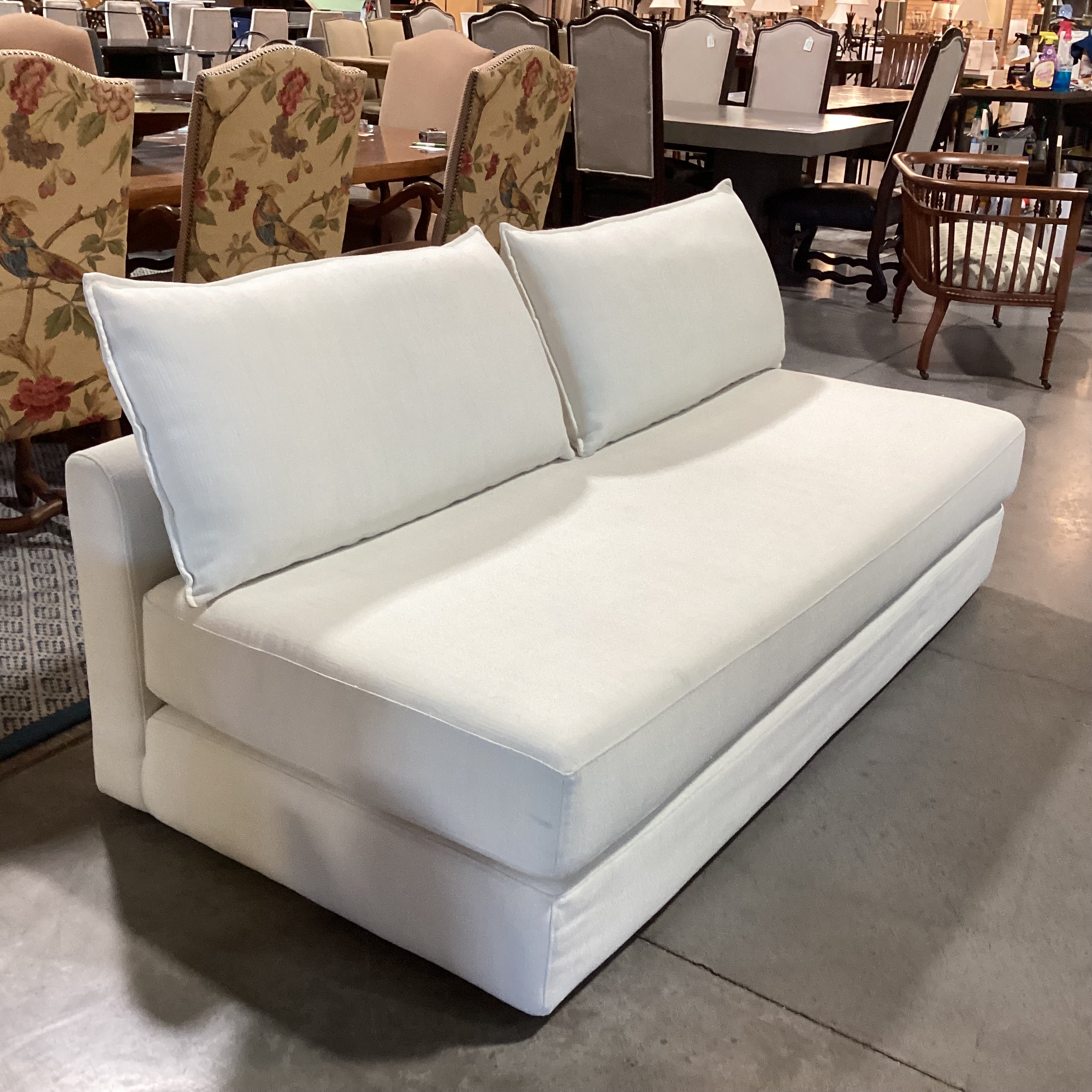 Article Braam Vintage White Convertible Cushion Bed Sofa 75"x 36"x 25"