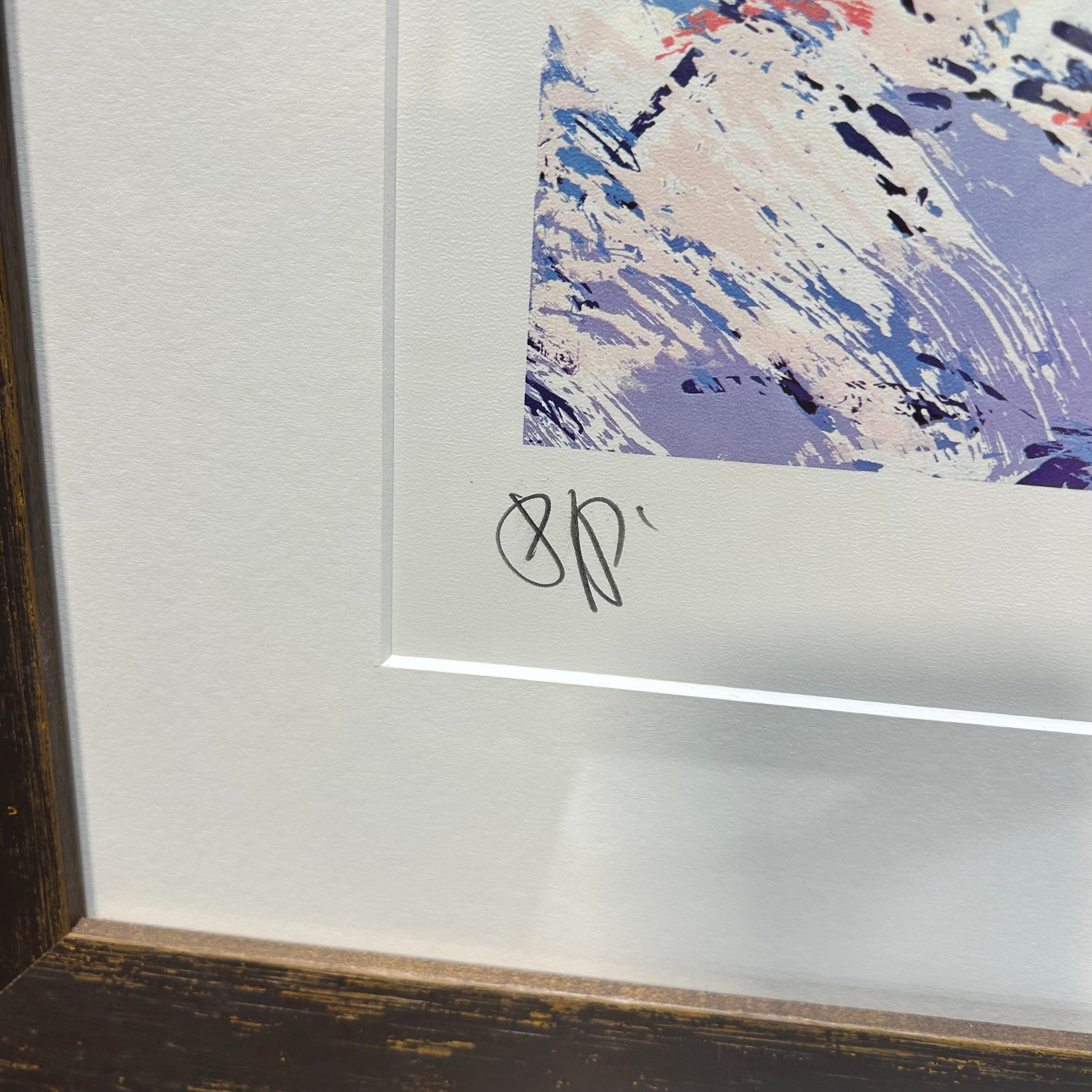 Paul Blaine Henrie Limited Ed. Printer's Proof On Deckel Edge Paper Signed "The Sunset Skier" 29.5"x 26.5"
