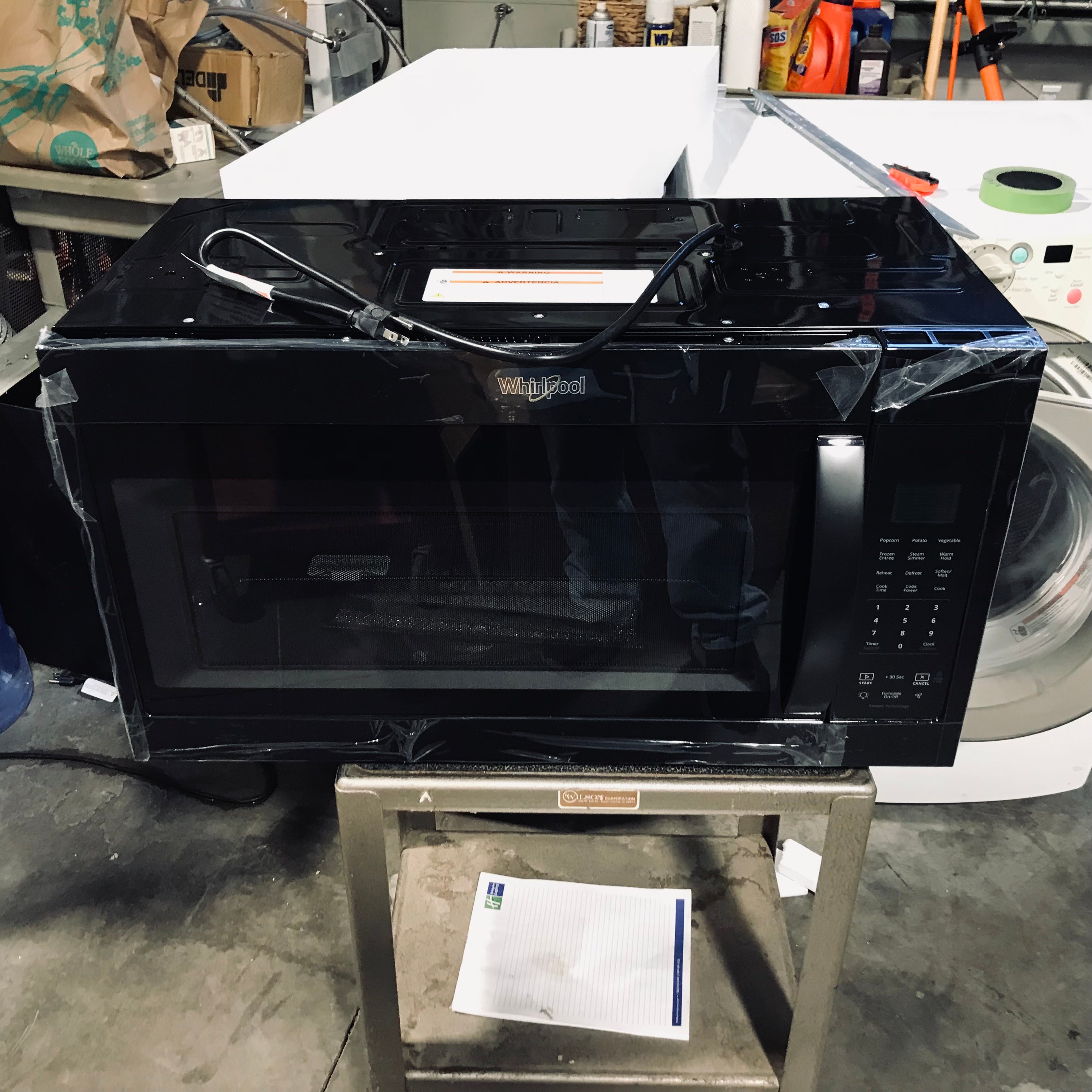 Whirlpool Black Over-The-Range Microwave/Oven (NEW) 30"x 15.5"x 17"