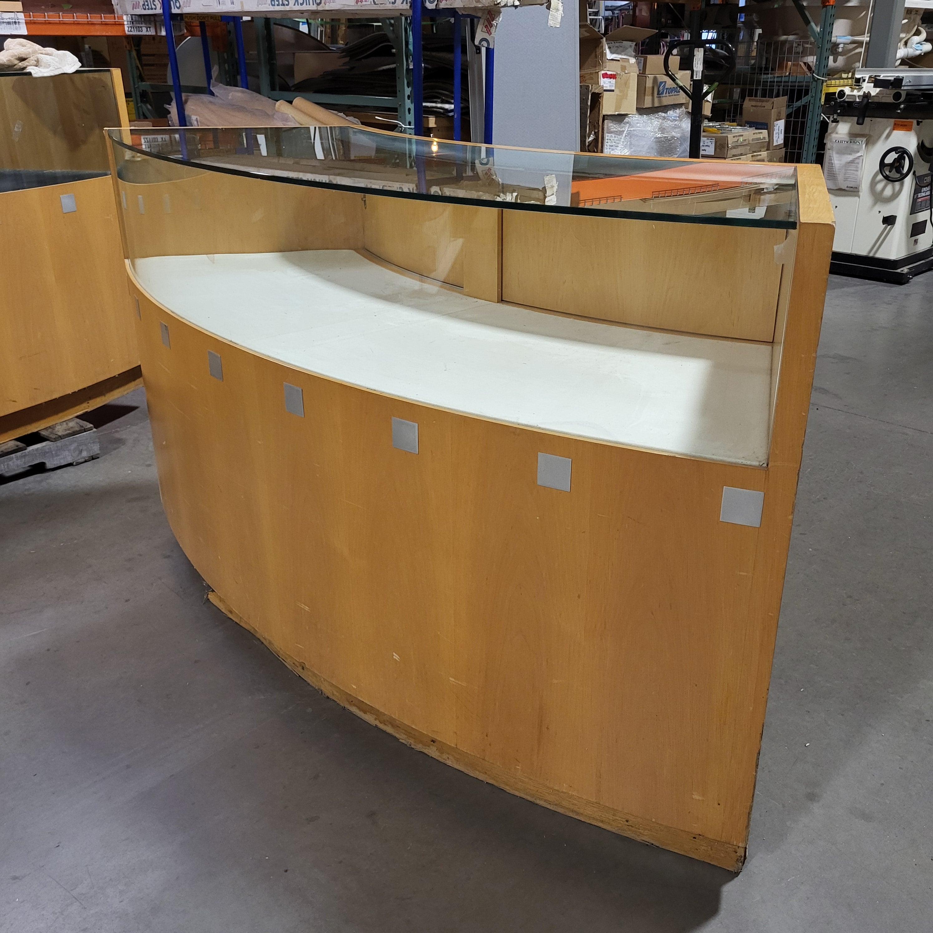 Veneer Glass Front 6 Drawer 2 Sliding Doors Display Case 73.5"x 24"x 40"