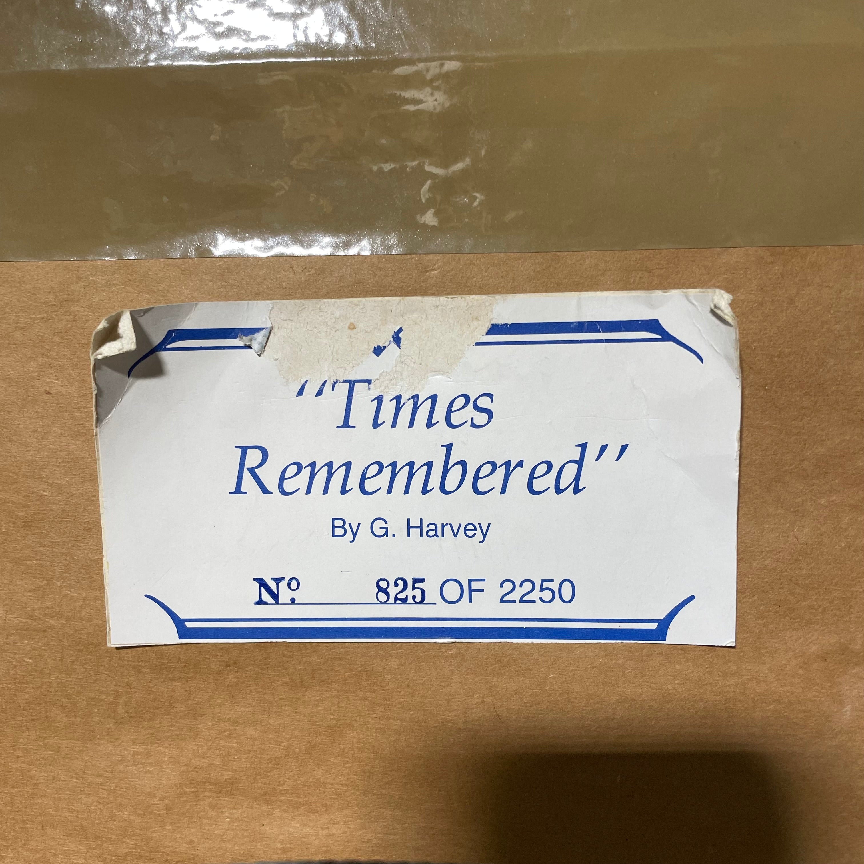 G. Harvey Signed Limited Edition "Times Remembered" Print In Silver Plexiglass Frame 34" x 24"