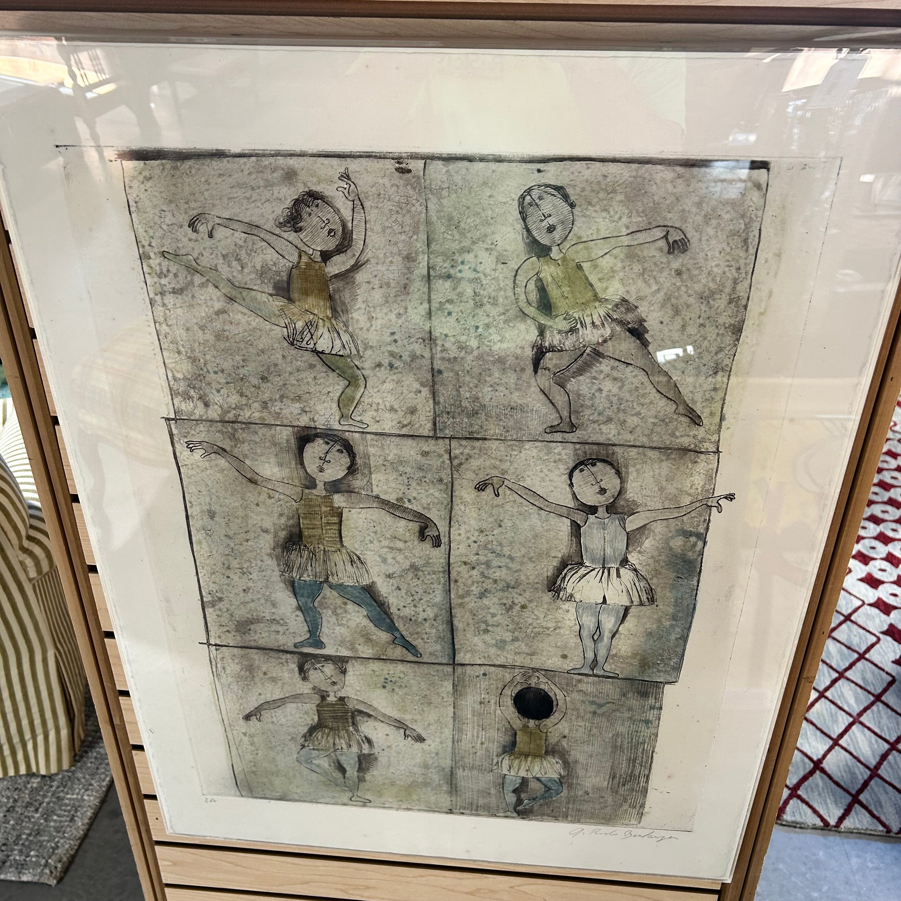 Graciela Rodo Boulanger "Ballet Poses" Original Signed & Numbered Lithograph Wall Decor 23"x 30"