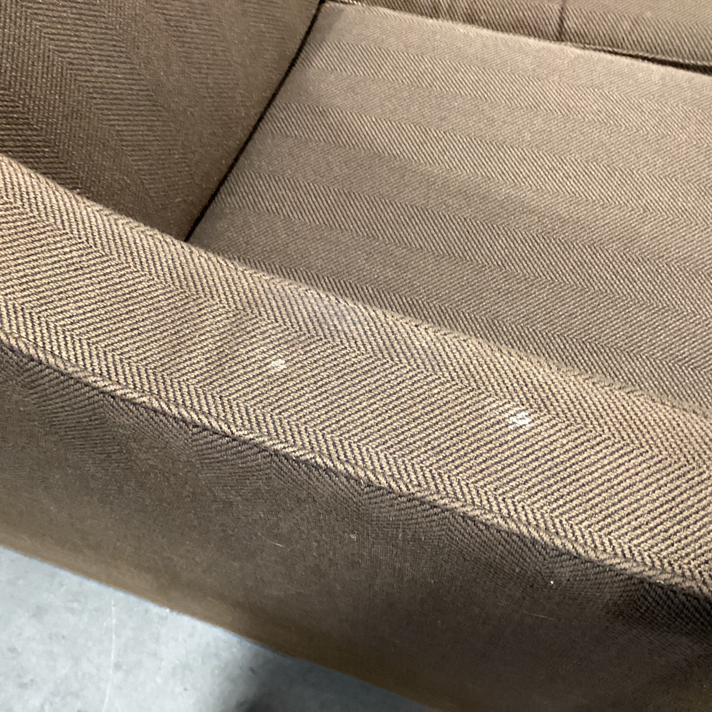 Brown Woven Slope Arm with Full Sleeper Sofa 70"x 36"x 36"