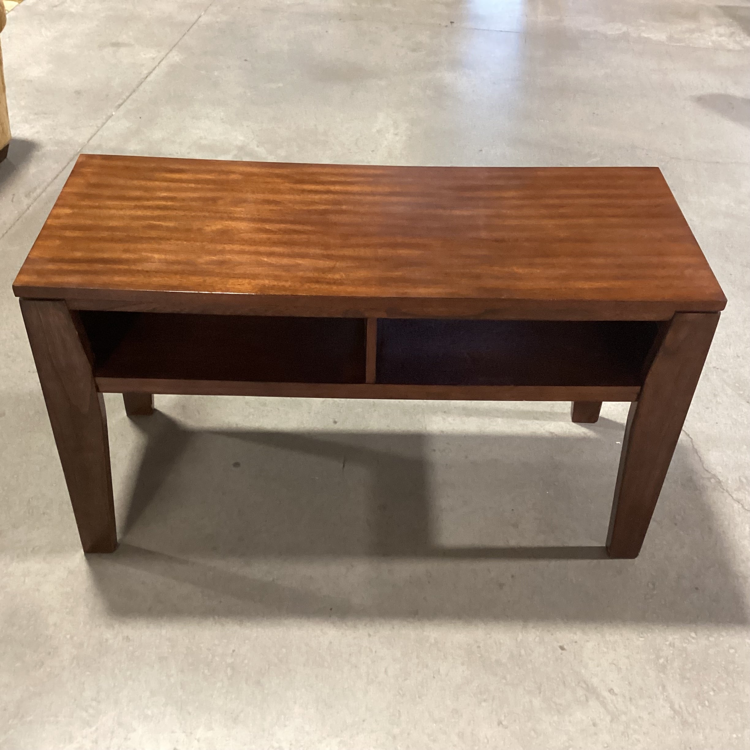 Dark Finish Wood with Open Cubbies Console Sofa Table 48"x 19"x 28"