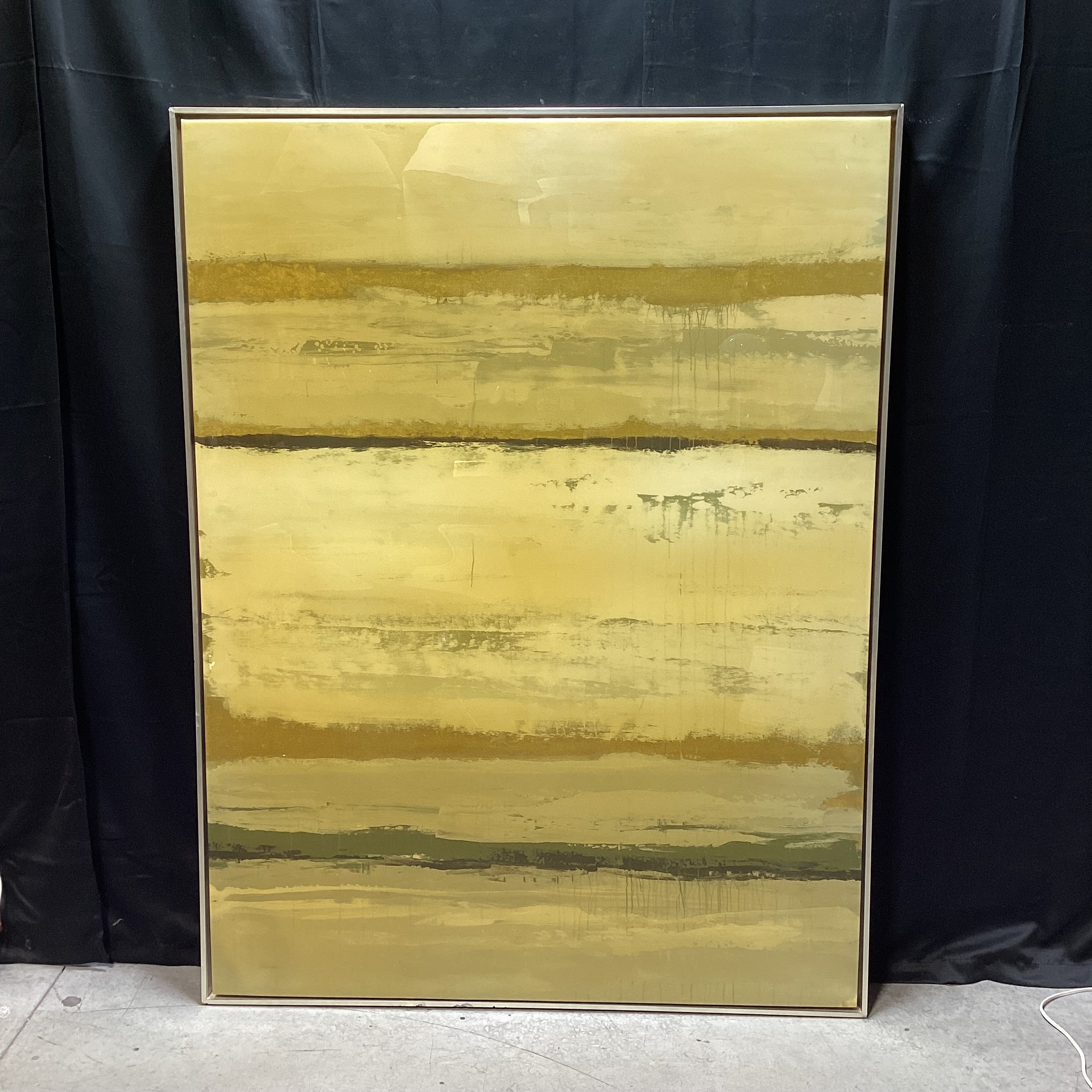 Samuel Kane "Golden Sand 1" Hand Embellished Graphic Art 50" x 66"