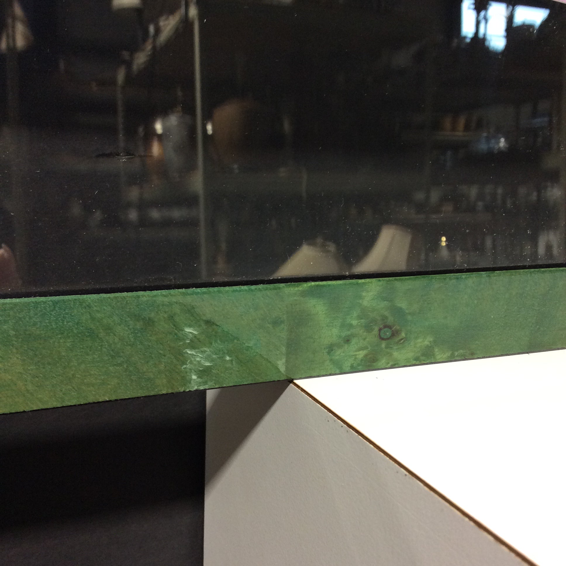 Donald FarnsWorth "Triumphal Arch 1" Print In Green Wood Floating Frame 30" x 39 1/2"