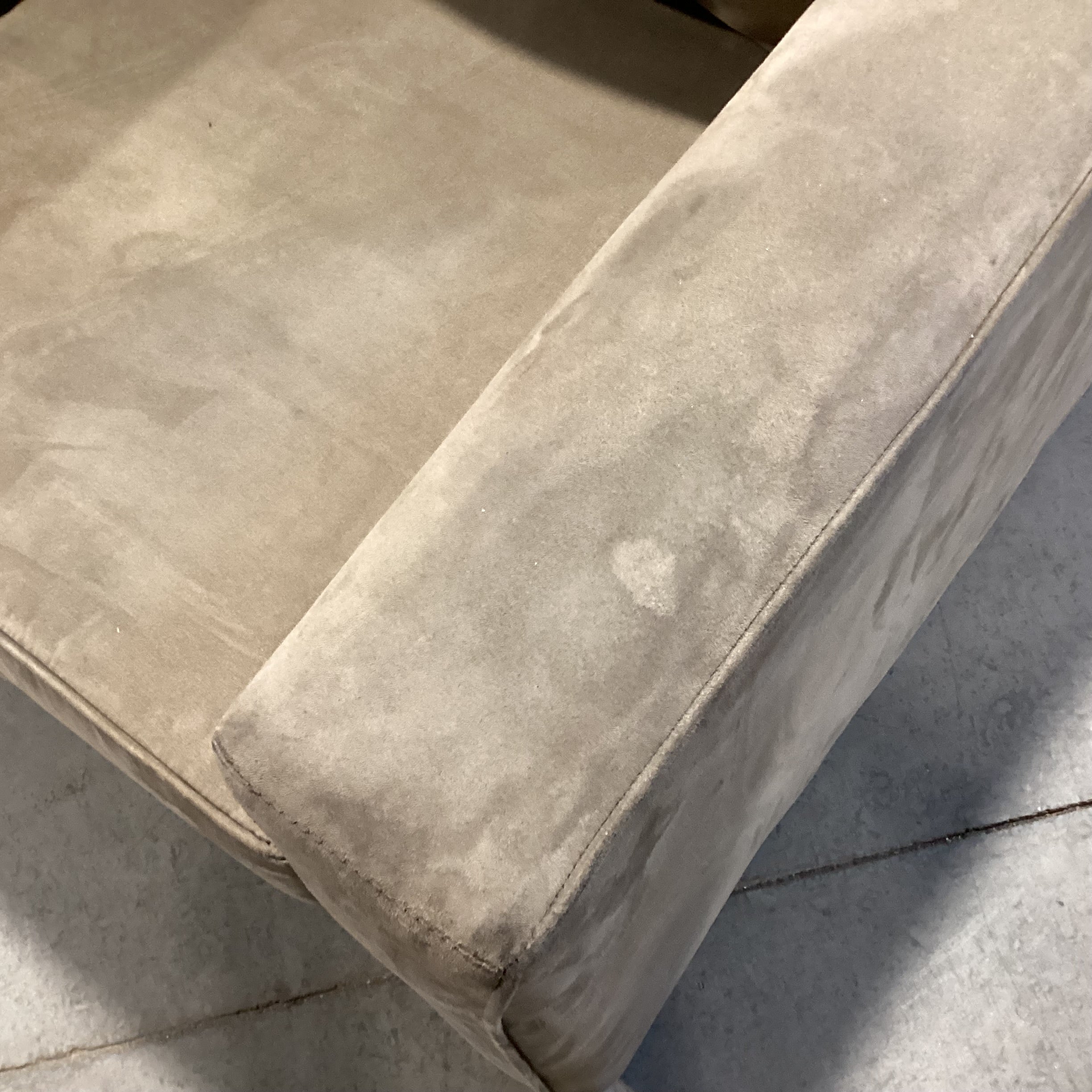 Claude Gable Light Olive Micro Suede Chair 36"x 38"x 30"