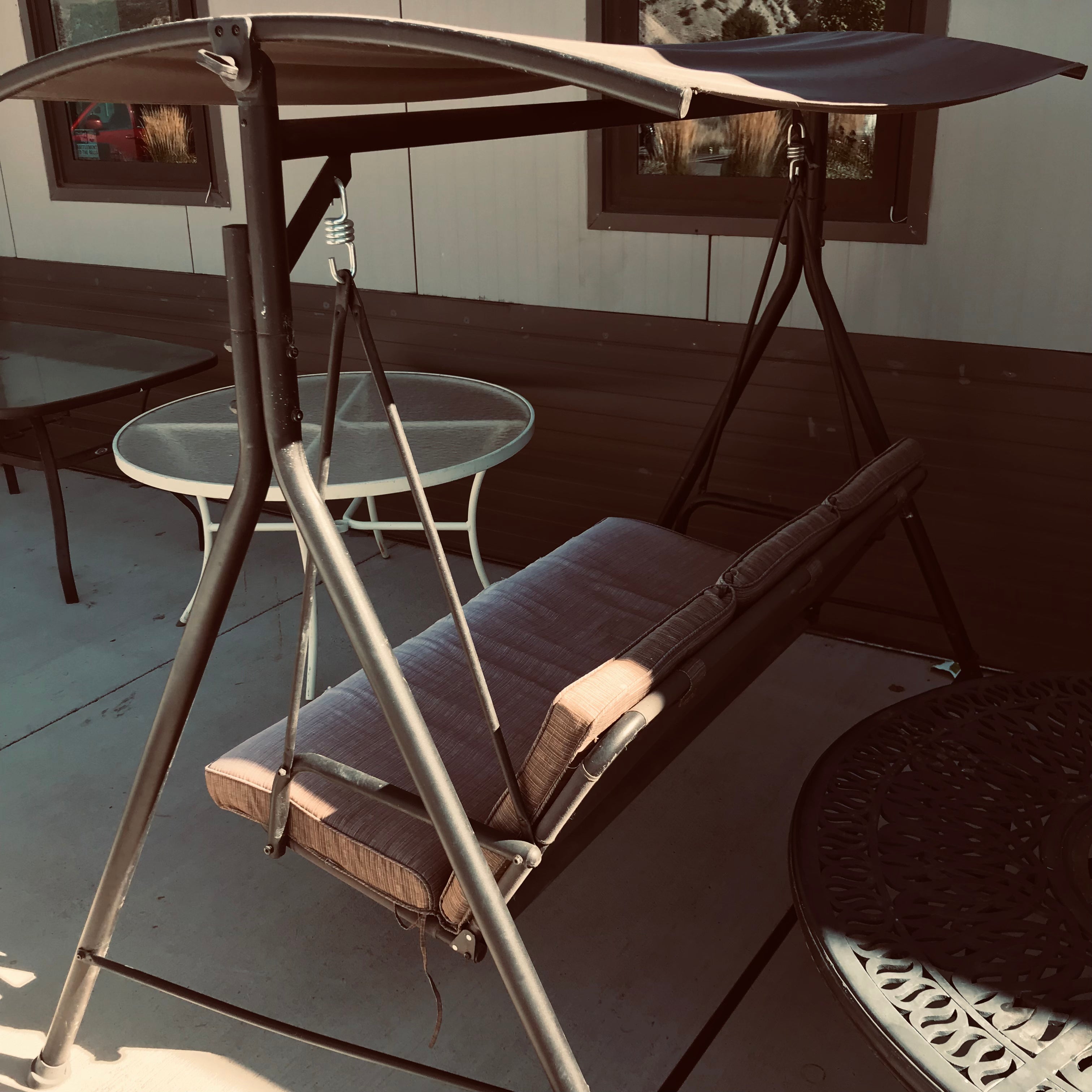 80"x 67"x 48" Patio 3-Seat Cushioned Swing