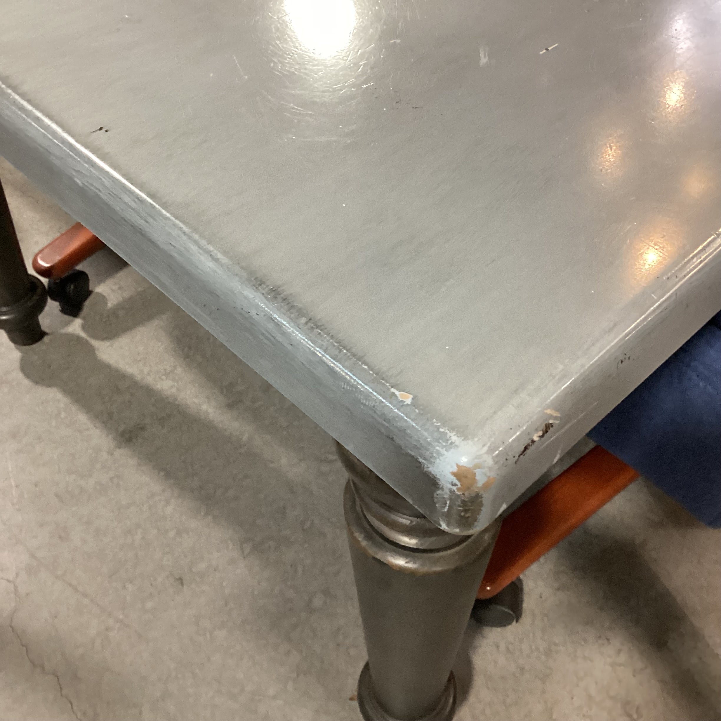 Bassett Bench Made Solid Wood with Grey Tones Finish Dining Table 72"x 42"x 30"