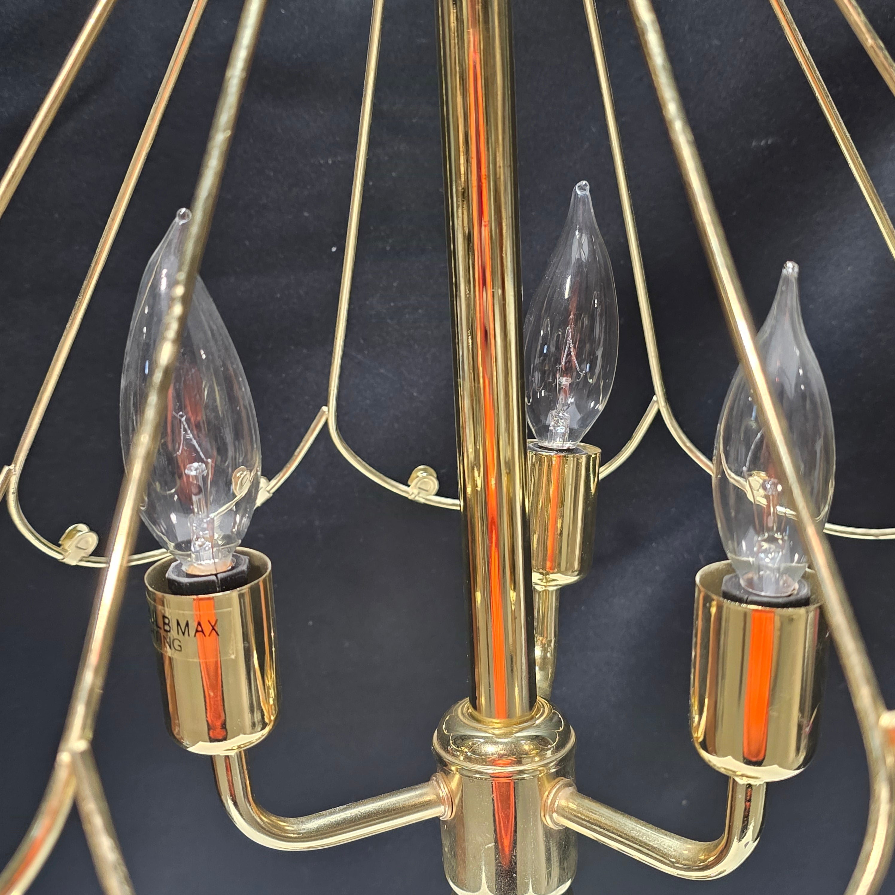 Unique Touch Table Lamp 3 Light Settings Candelabra 13"Dx22"