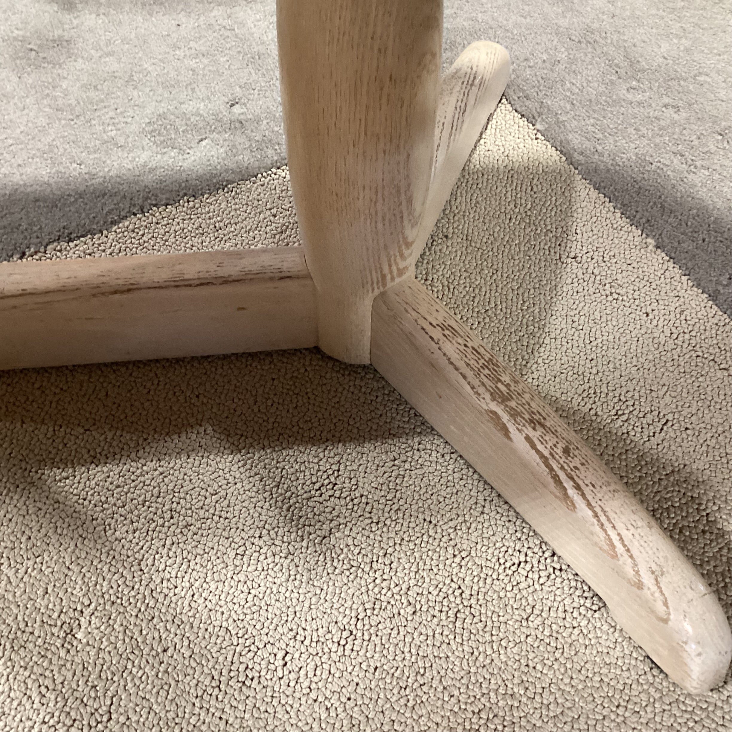 Light Washed Oak & Tile Top 1 Leaf Oval Dining Table 71"x 36"x 29"