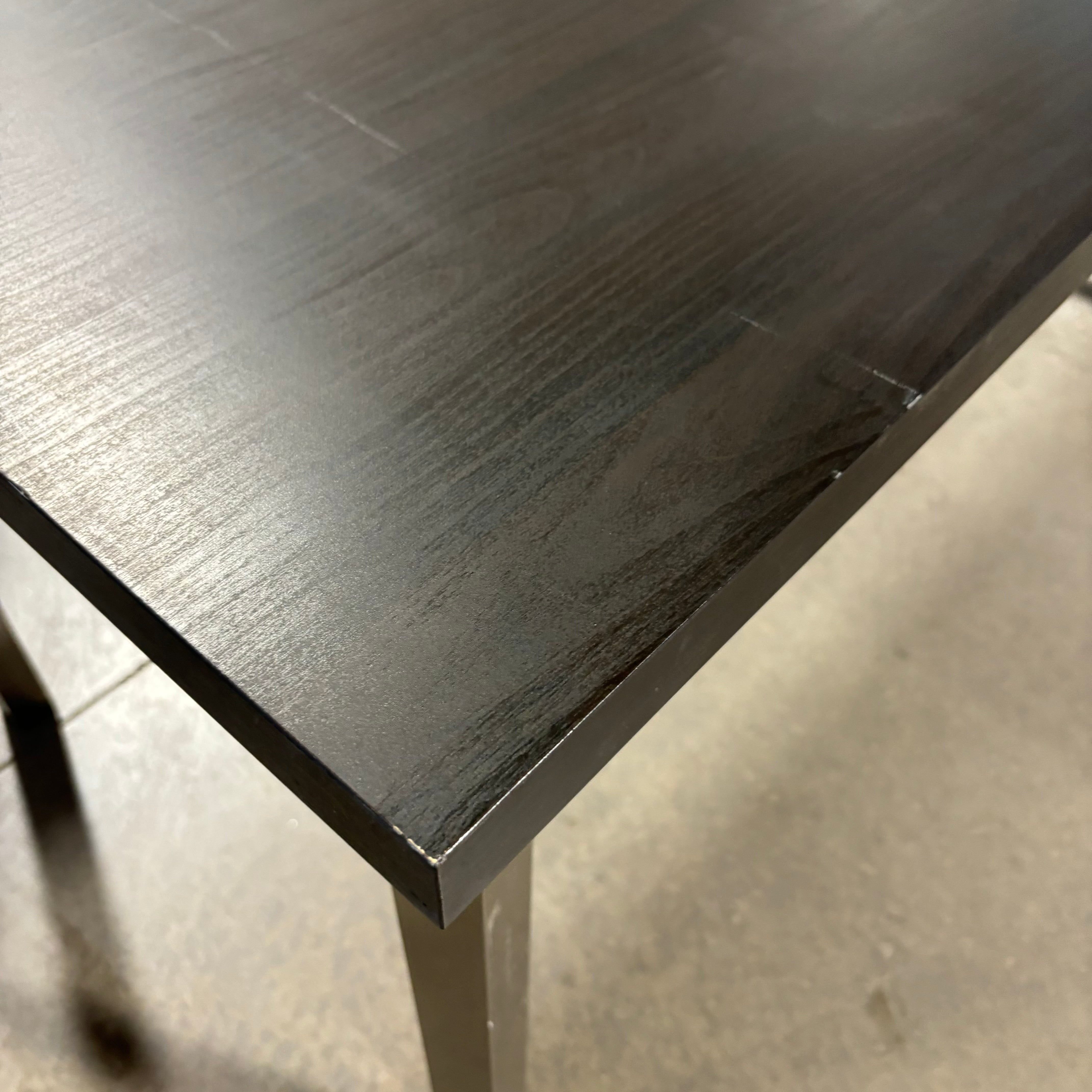 Dark Wood Style Laminate Top with Steel Legs Desk 60"x 30"x 29"
