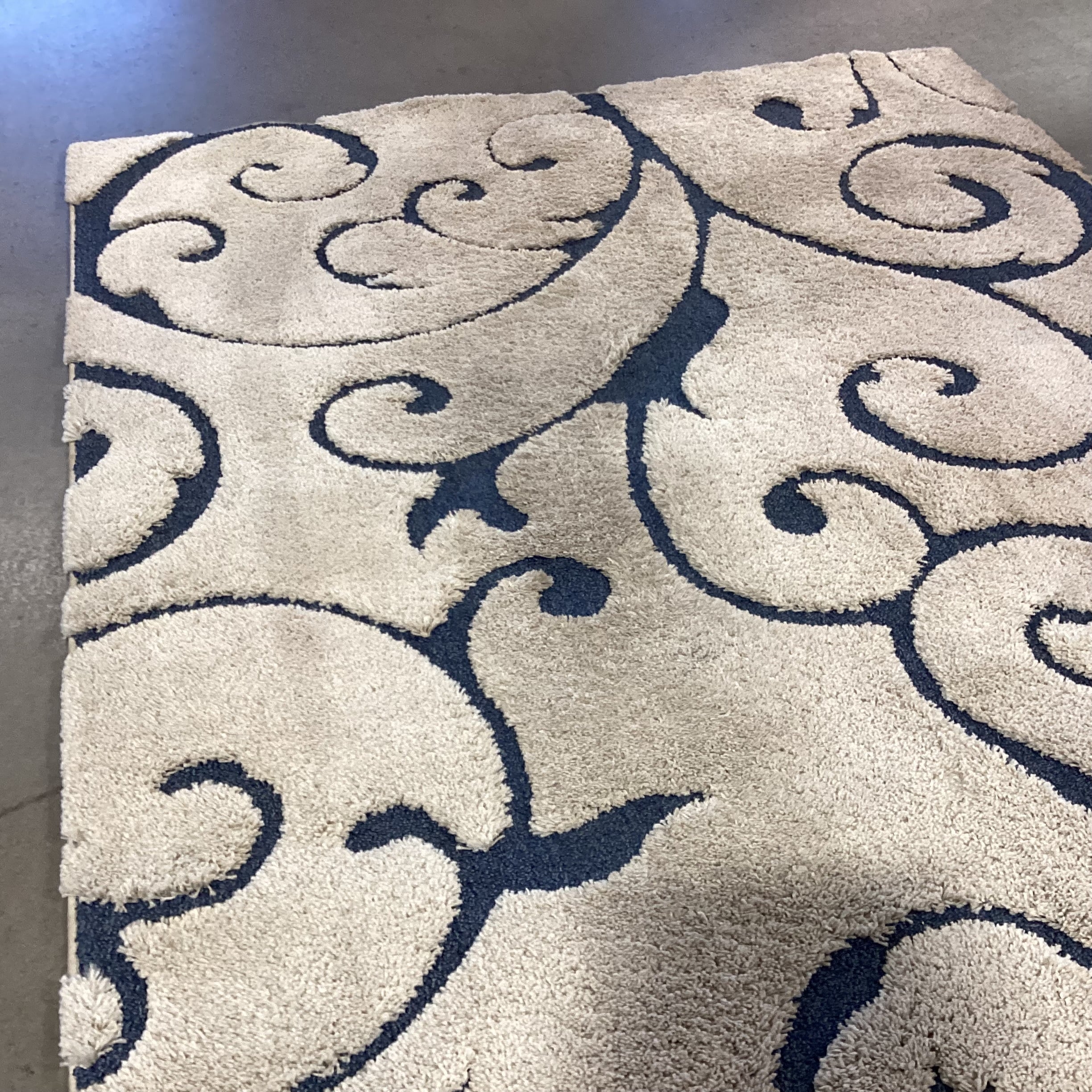 Safavieh Beige Blue Florida Shag Rug 6'x 9'