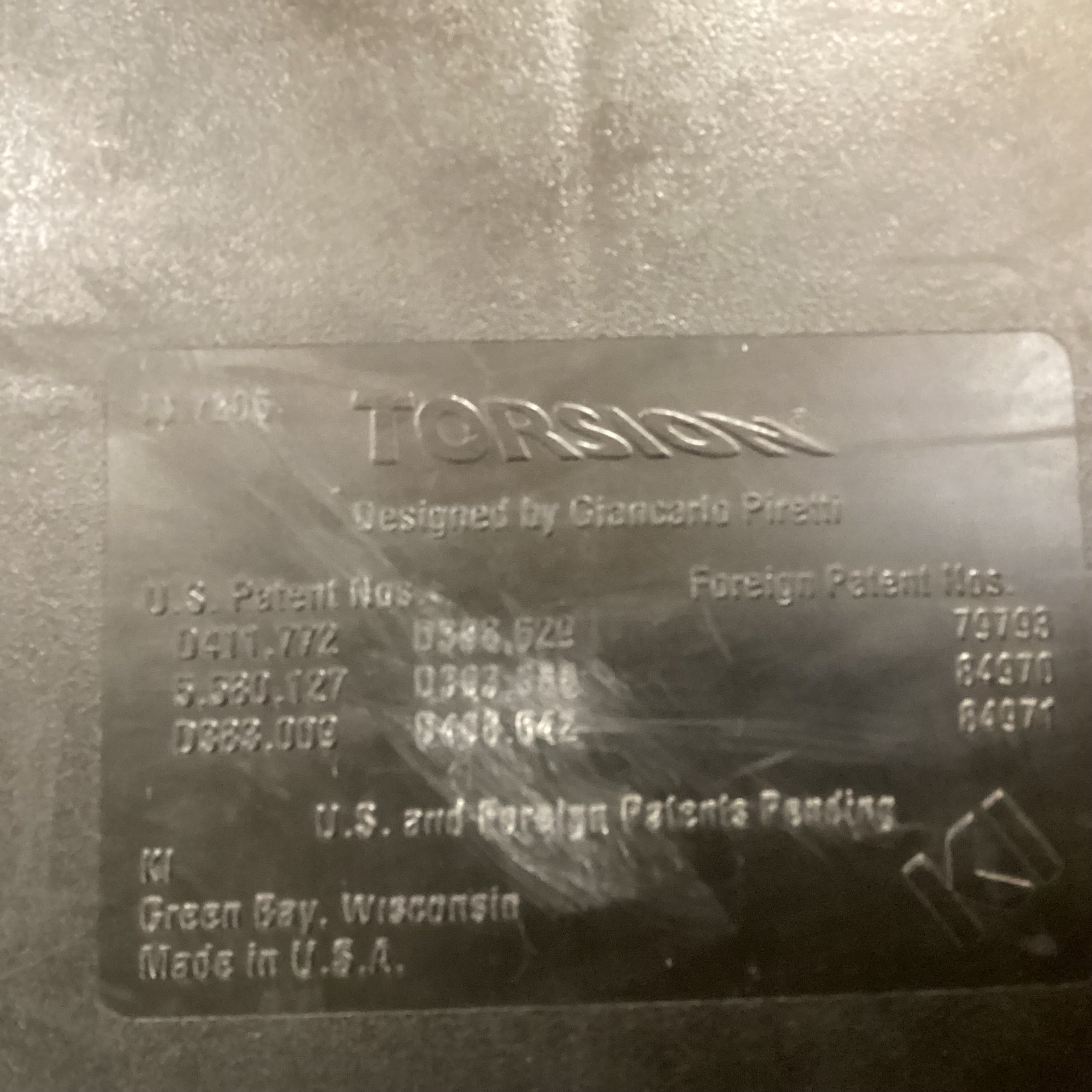 Torsion Designed by Giancarlo Piretti Black Metal & Mesh Stack Chair 21"x 25"x 33"