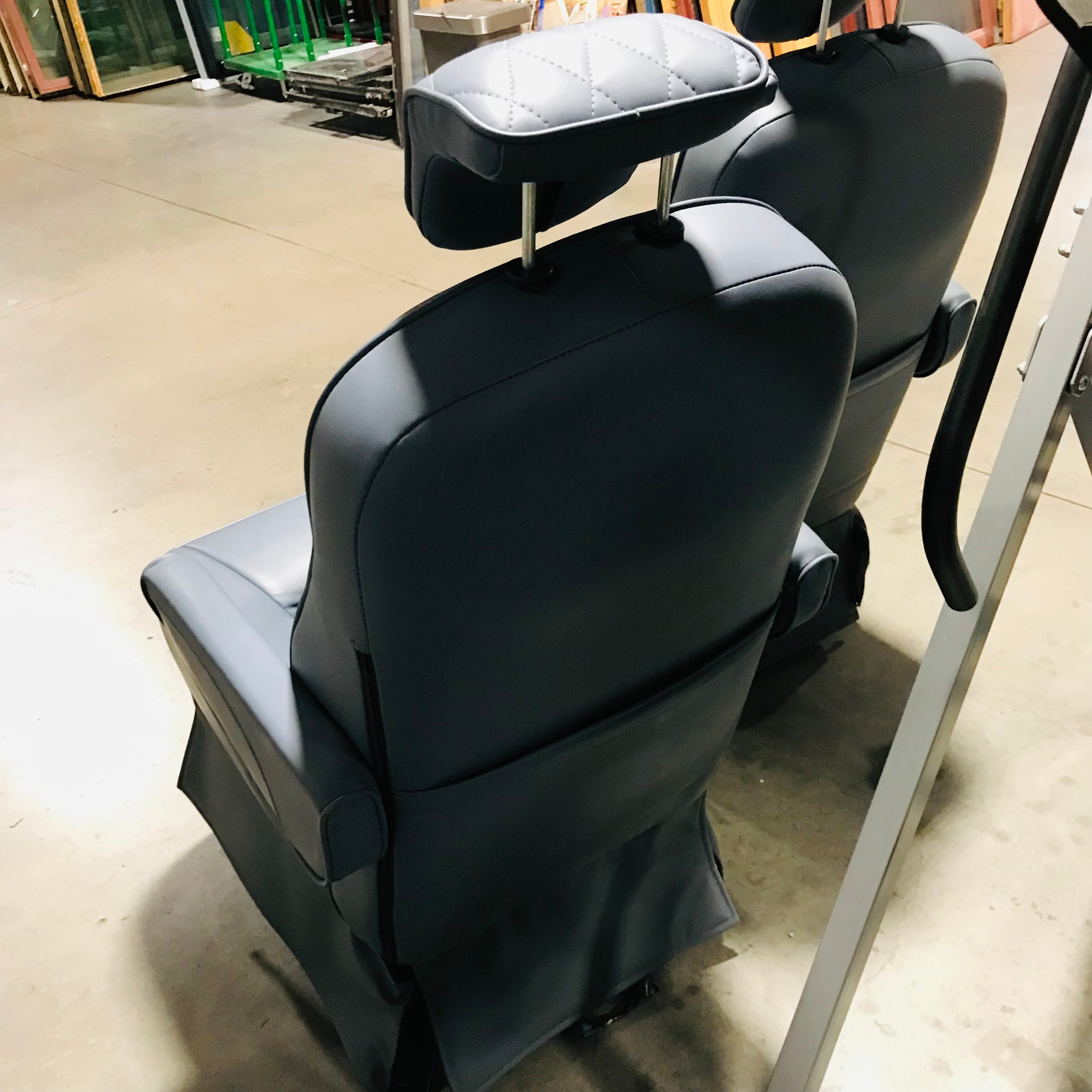 Blue Leather Mercedes Sprinter Captain Chair