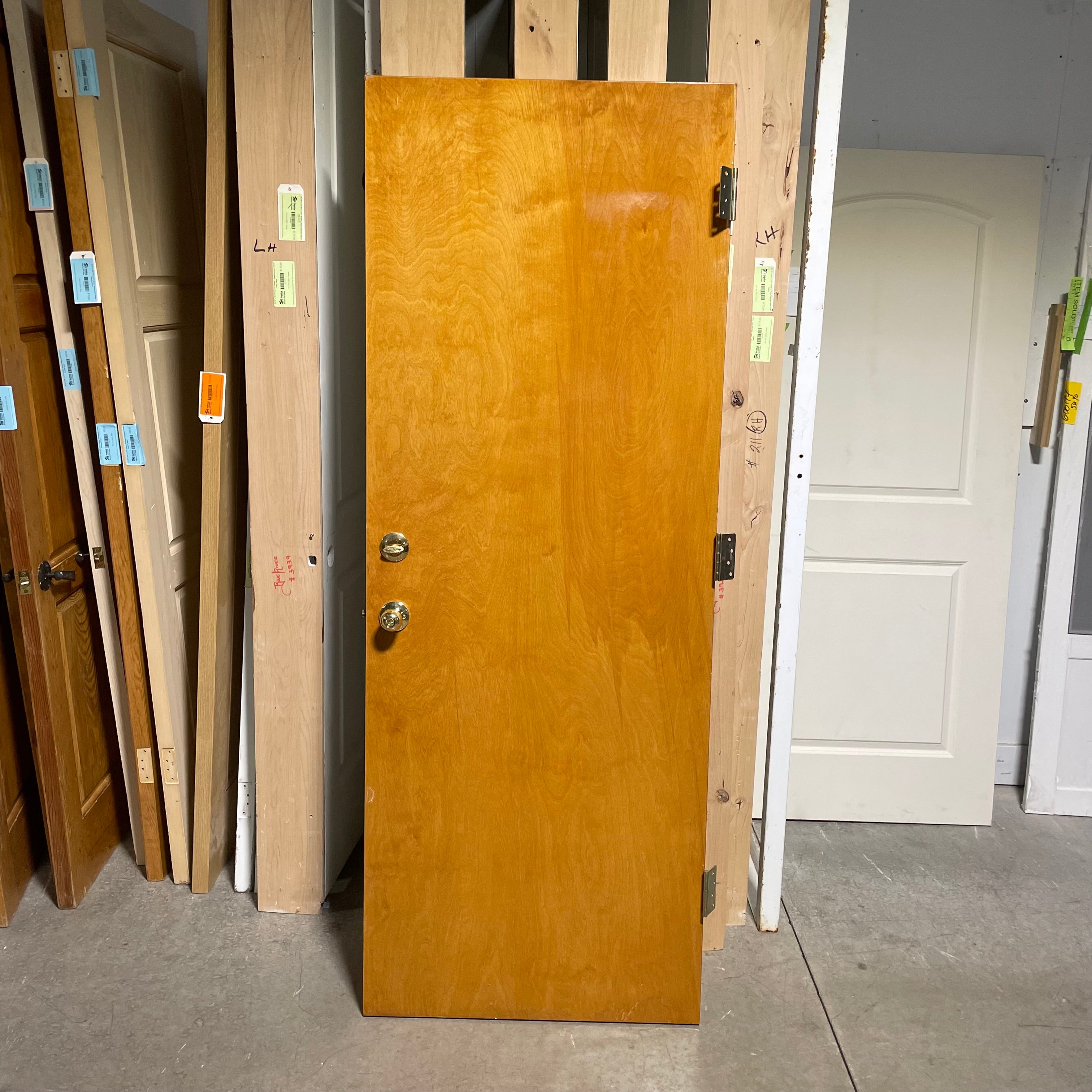 29.75"x 80"x 1.75" Golden Brown Interior Door LH