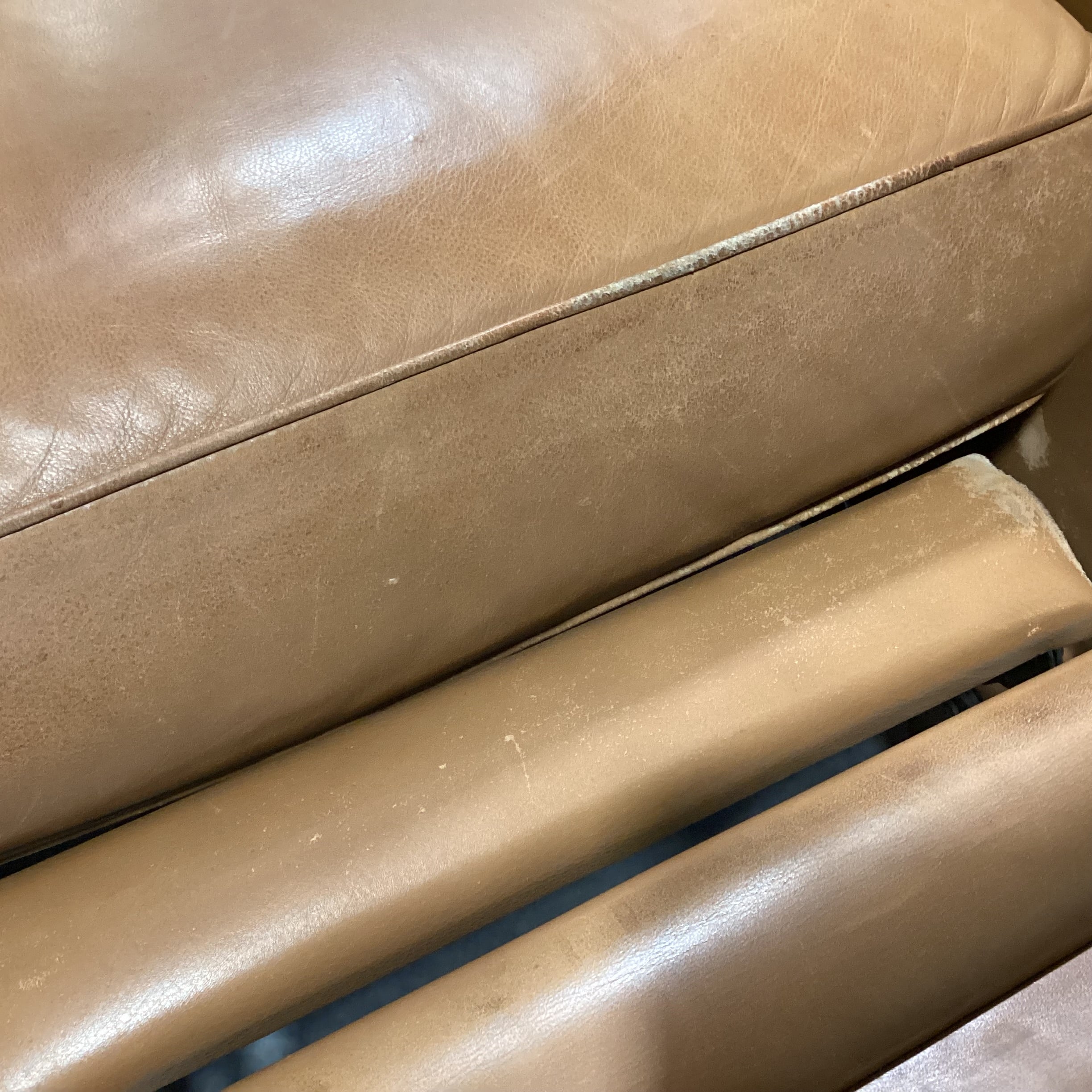 American Leather Furniture Tan Leather Recliner Chair 36"x 40"x 34"