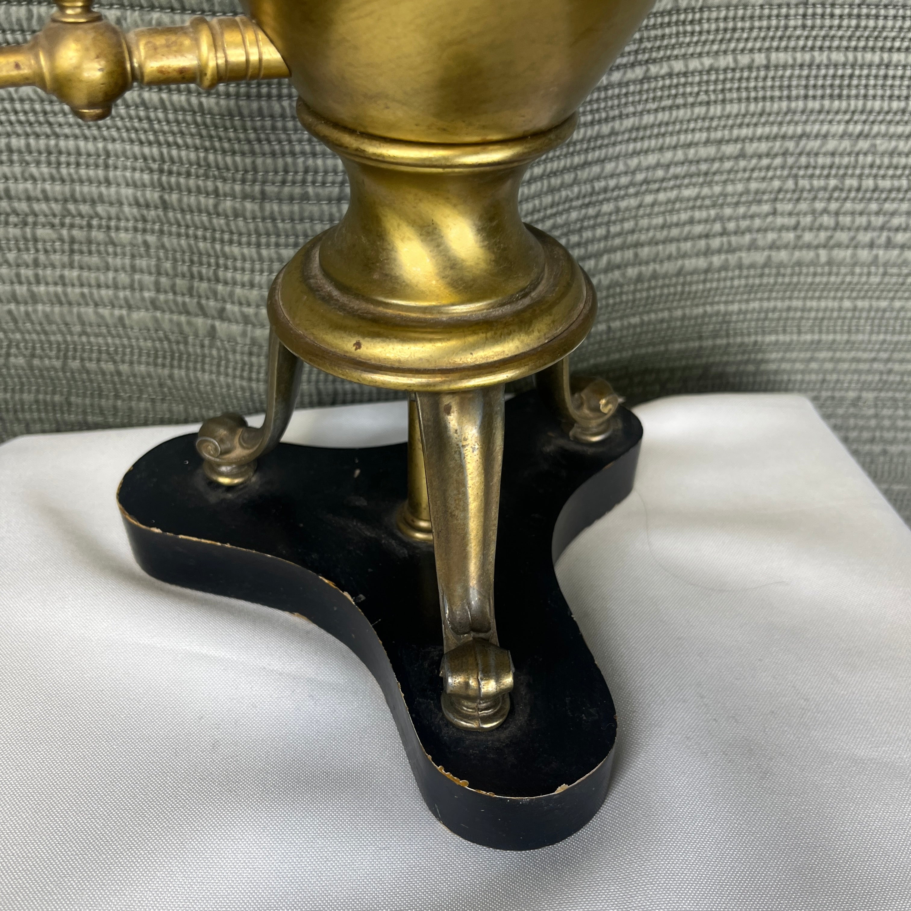 Vintage Frederick Cooper Solid Brass Samovar Table Lamp 7"x 7"x 28"