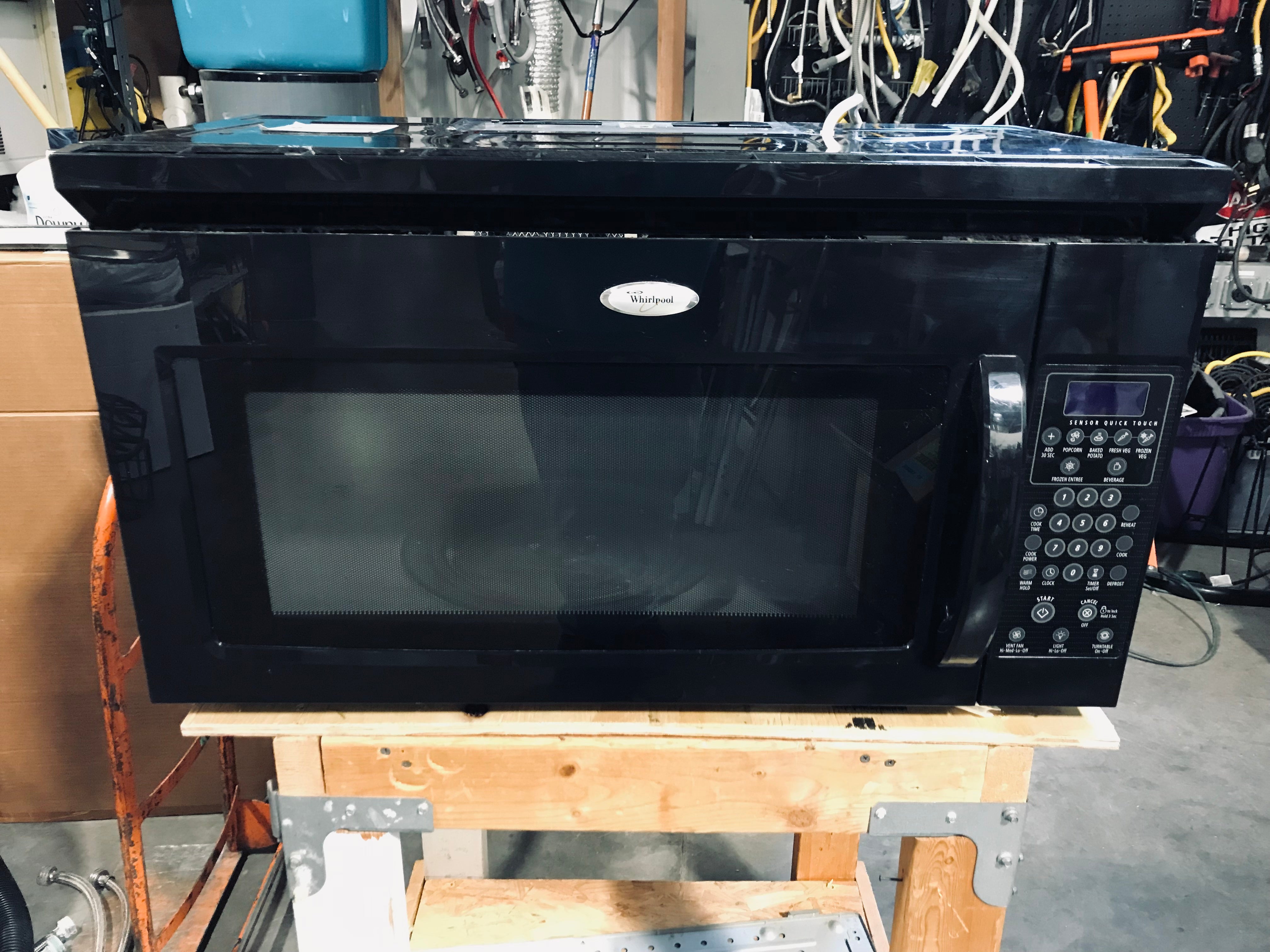 Whirlpool Black Over-The-Range Microwave 30"x 16"x 17"