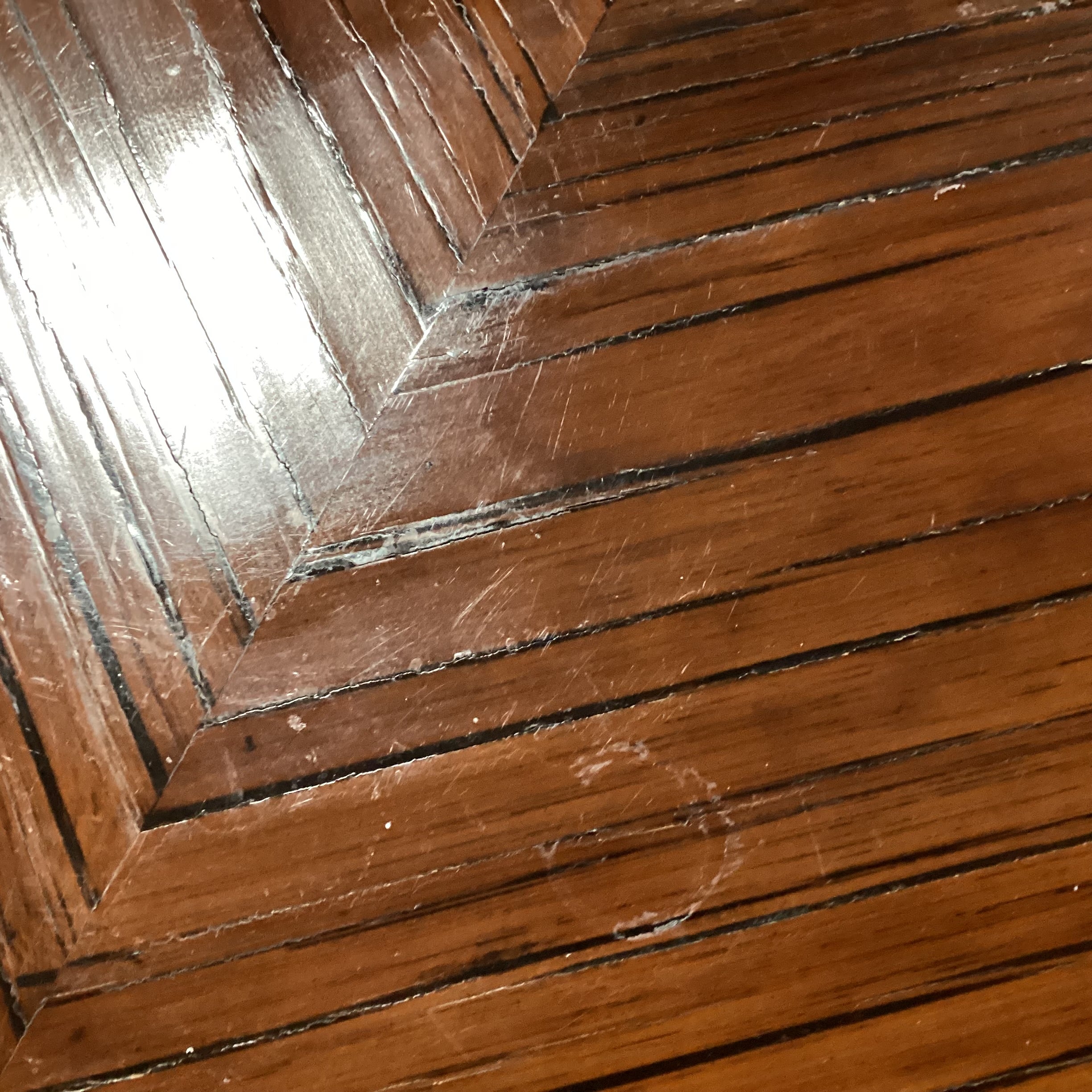 Artistic Sculpted 2 Tone Wood Chevron Detail Console Sofa Table 63.5"x 16"x 29"