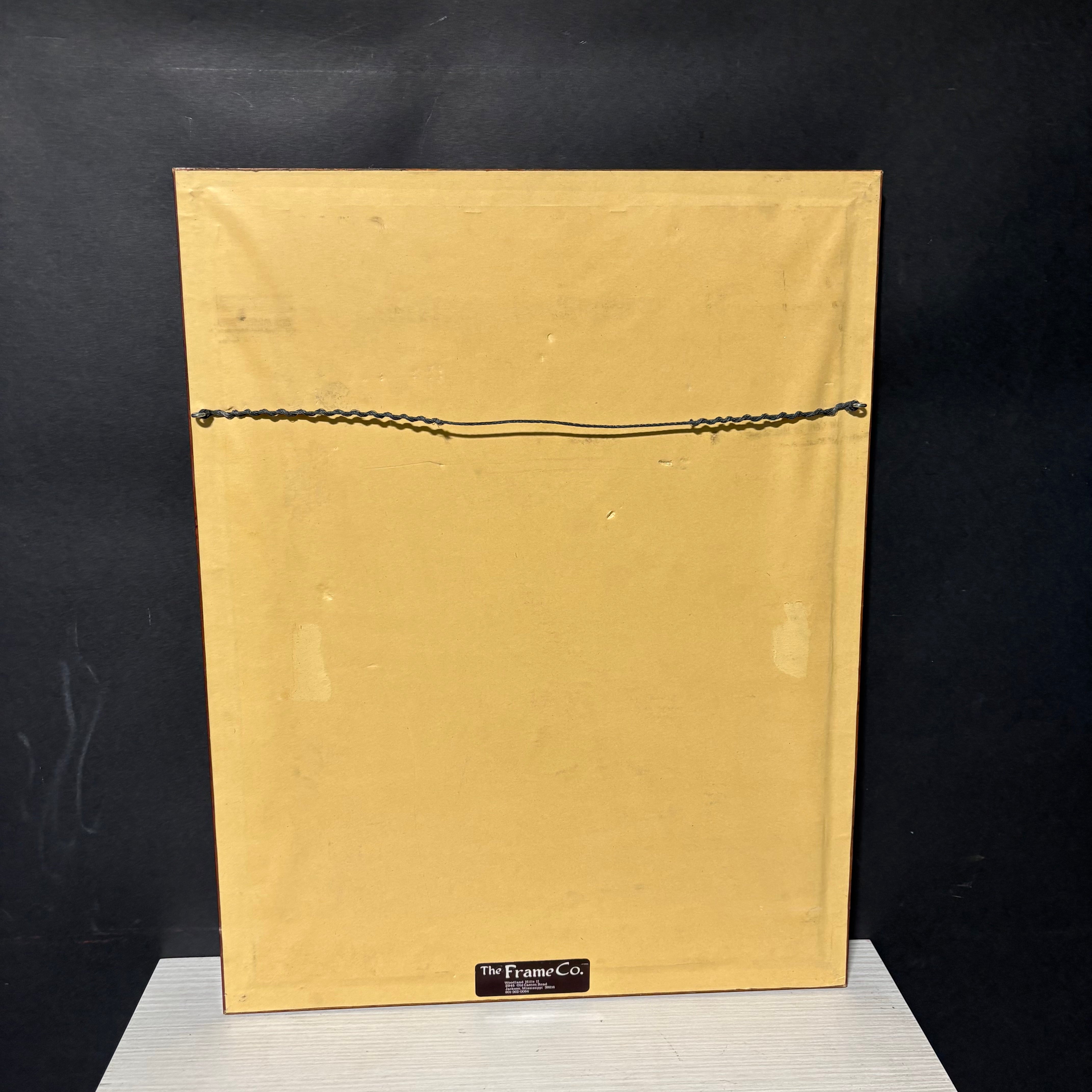 Georg D. Ehret Rosa Mundi Floral Print Framed Wall Decor 16” x 21”