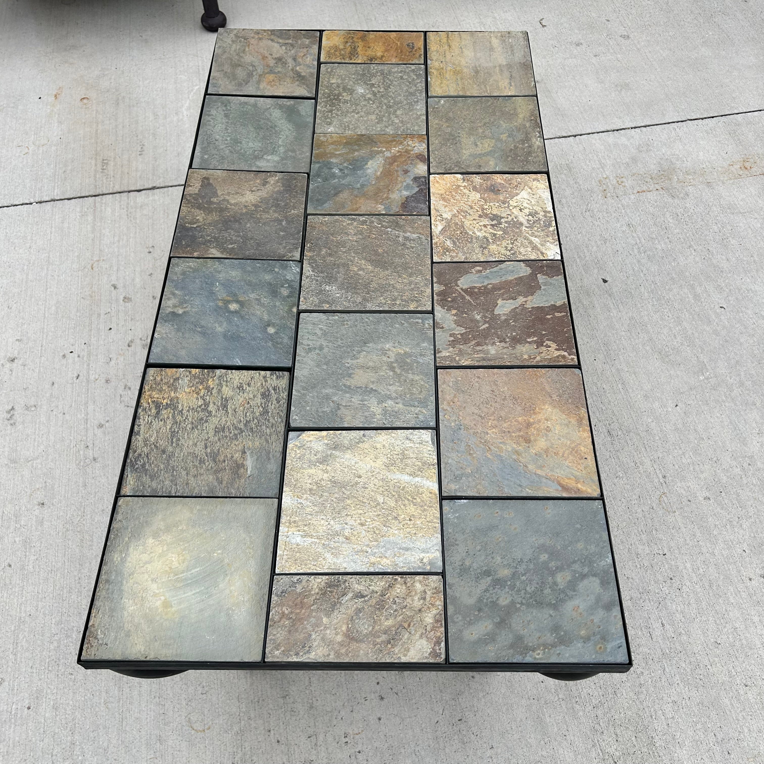 Stone Tile Patio Table 24"x 48"x 19.5"