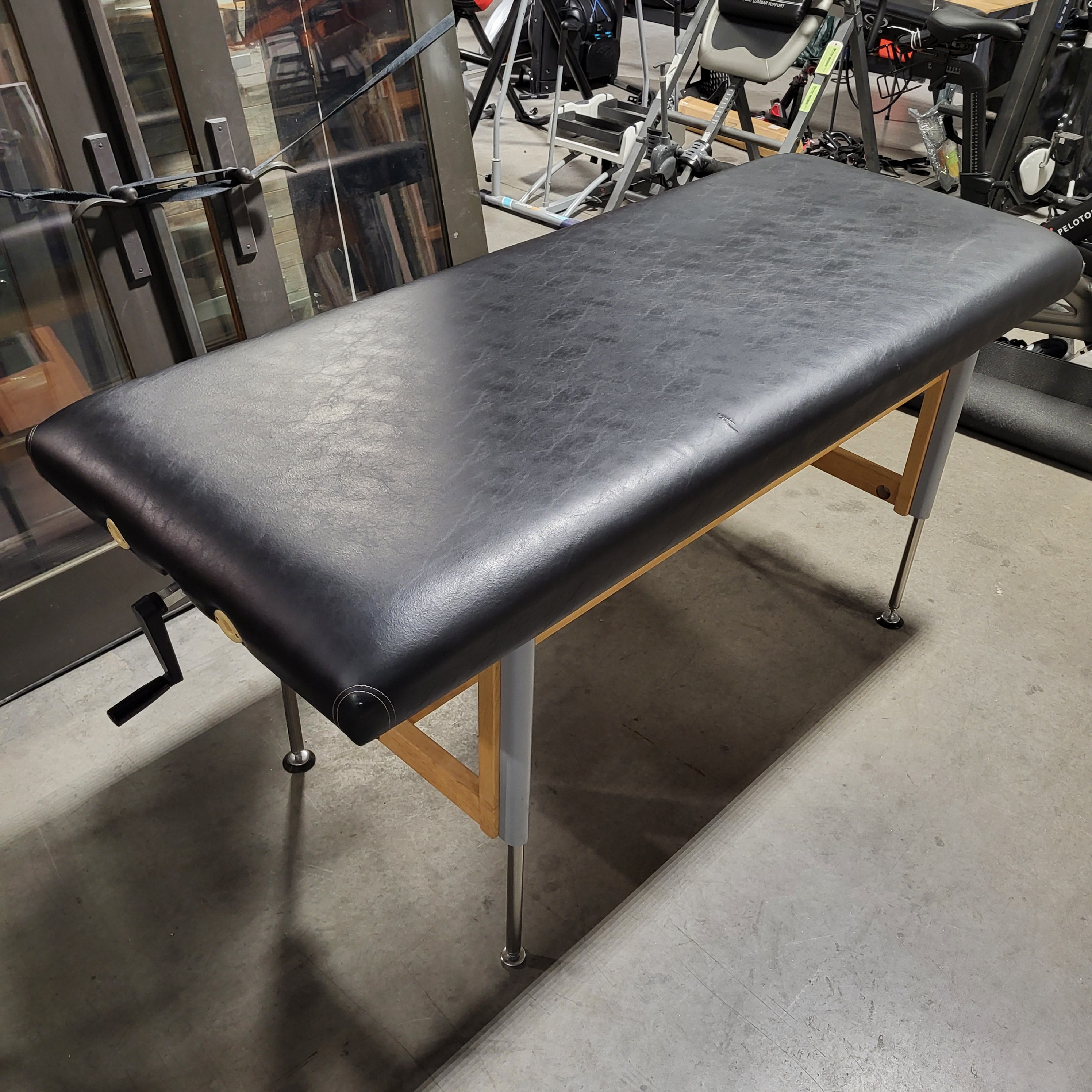 74"x 30"x 35" Living Earth Crafts Wood and Metal Faux Leather Adjustable Massage Table