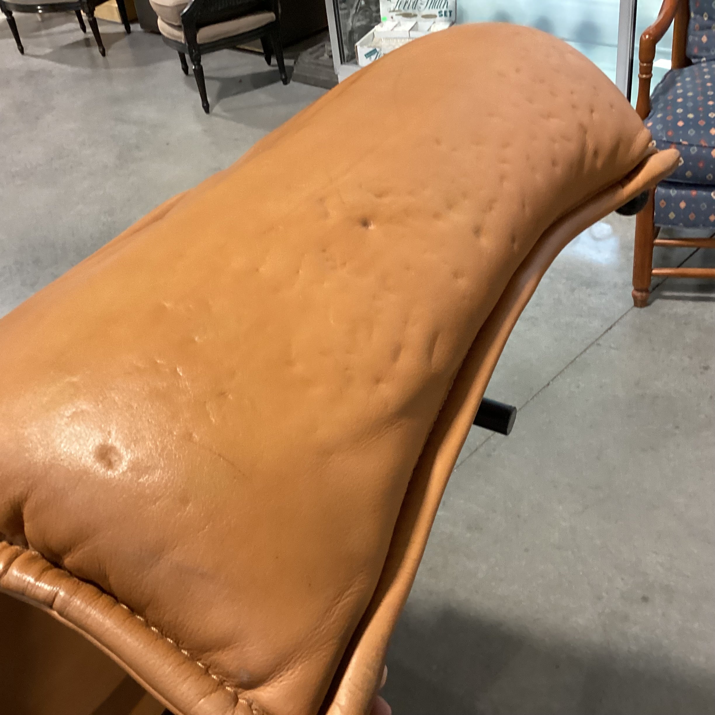 Vintage Vico Magistretti for Cassina Veranda Cognac Leather Lounge Chair 38"x 38" to 62"x 44"