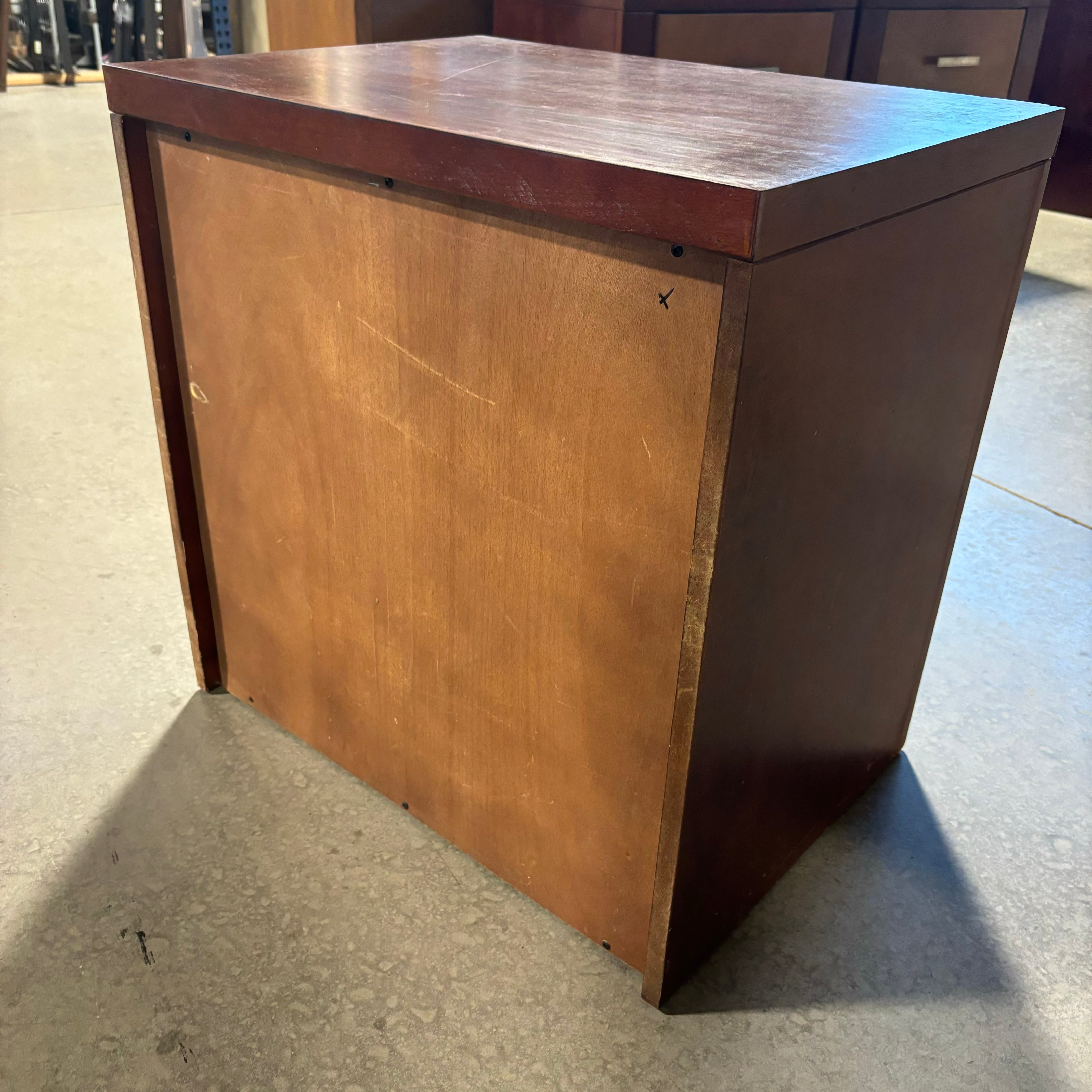 Reddish Brown Finish Solid Wood 1 Drawer with Interior Storage Nightstand 24"x 18"x 24"