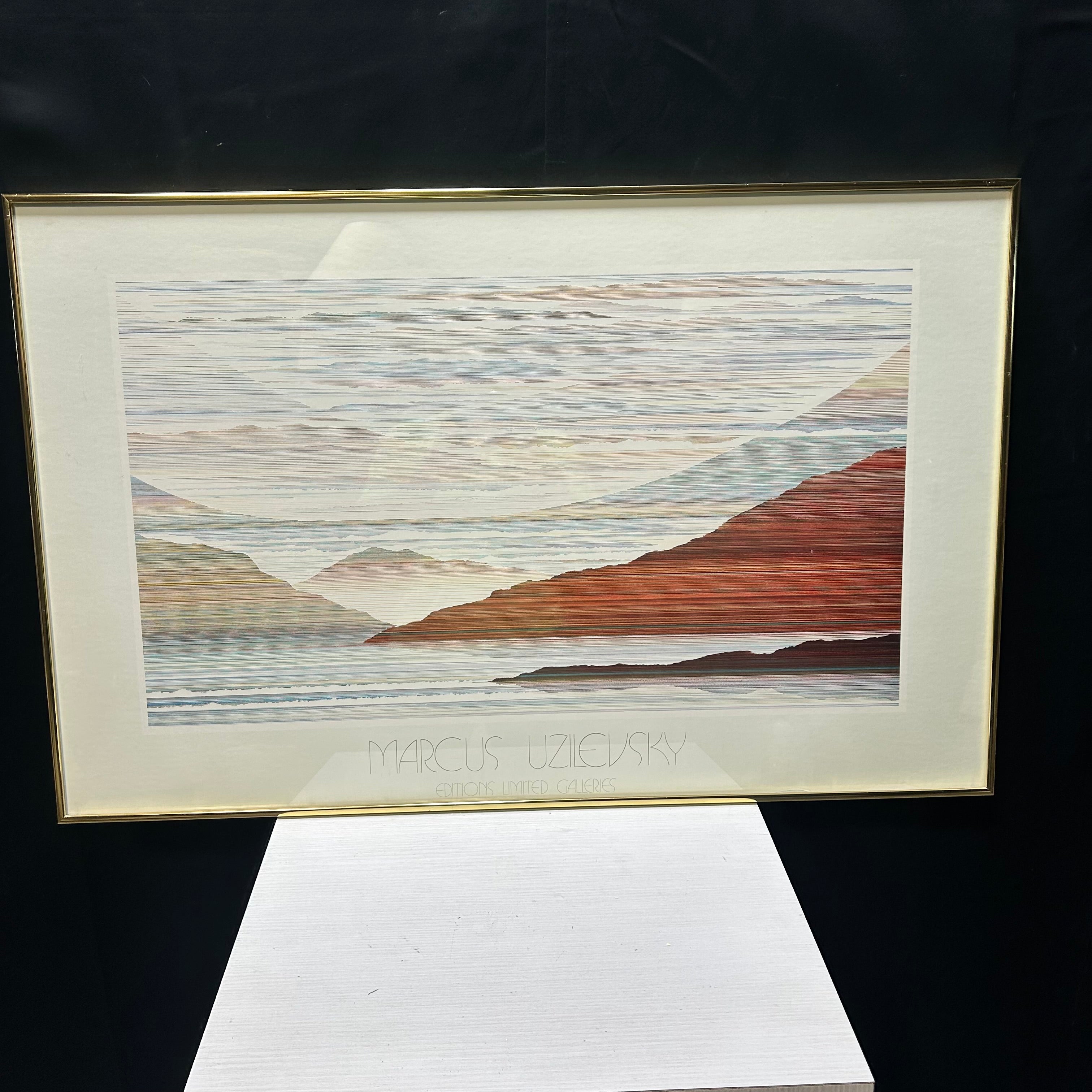Vintage Framed Marcus Uzilevsky "Gateway" Litho 39"x 25"