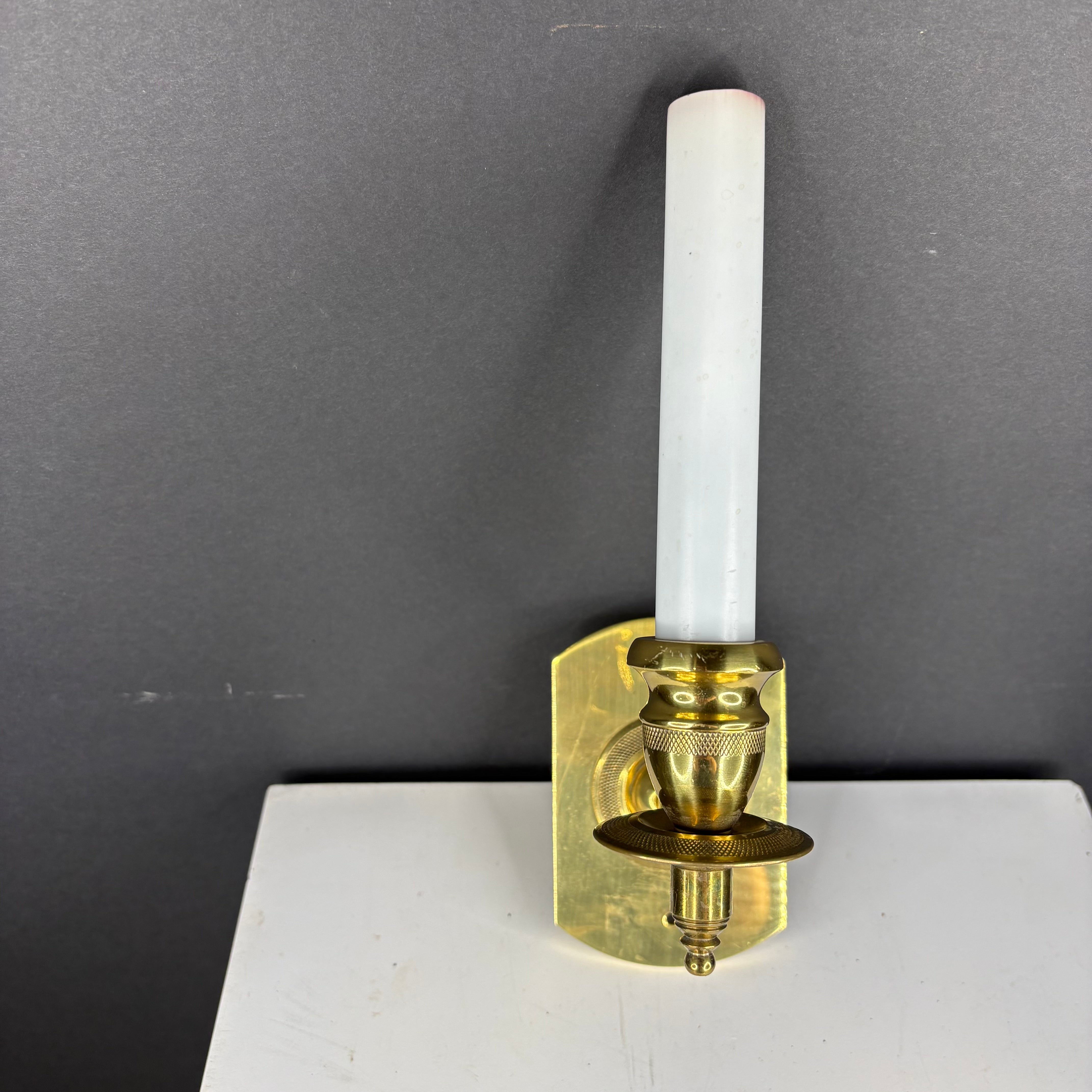 Vintage Traditional 1-Light Brass Candelabra Wall Sconce 2.5”x 10.5”x 5.5”