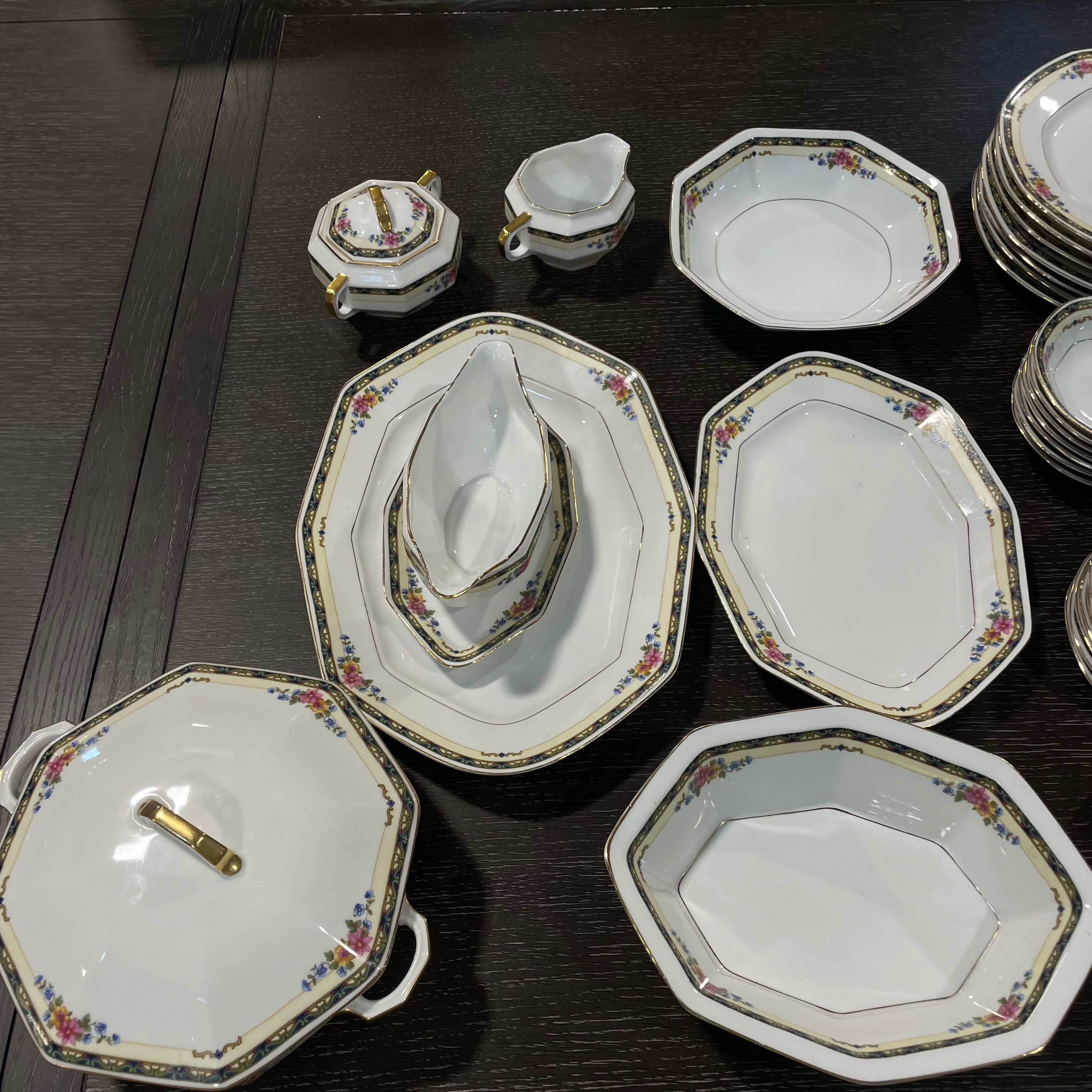 Set of 51 Pieces Vintage Epiag "Alameda" China Dinnerware, Made in Czechoslovakia