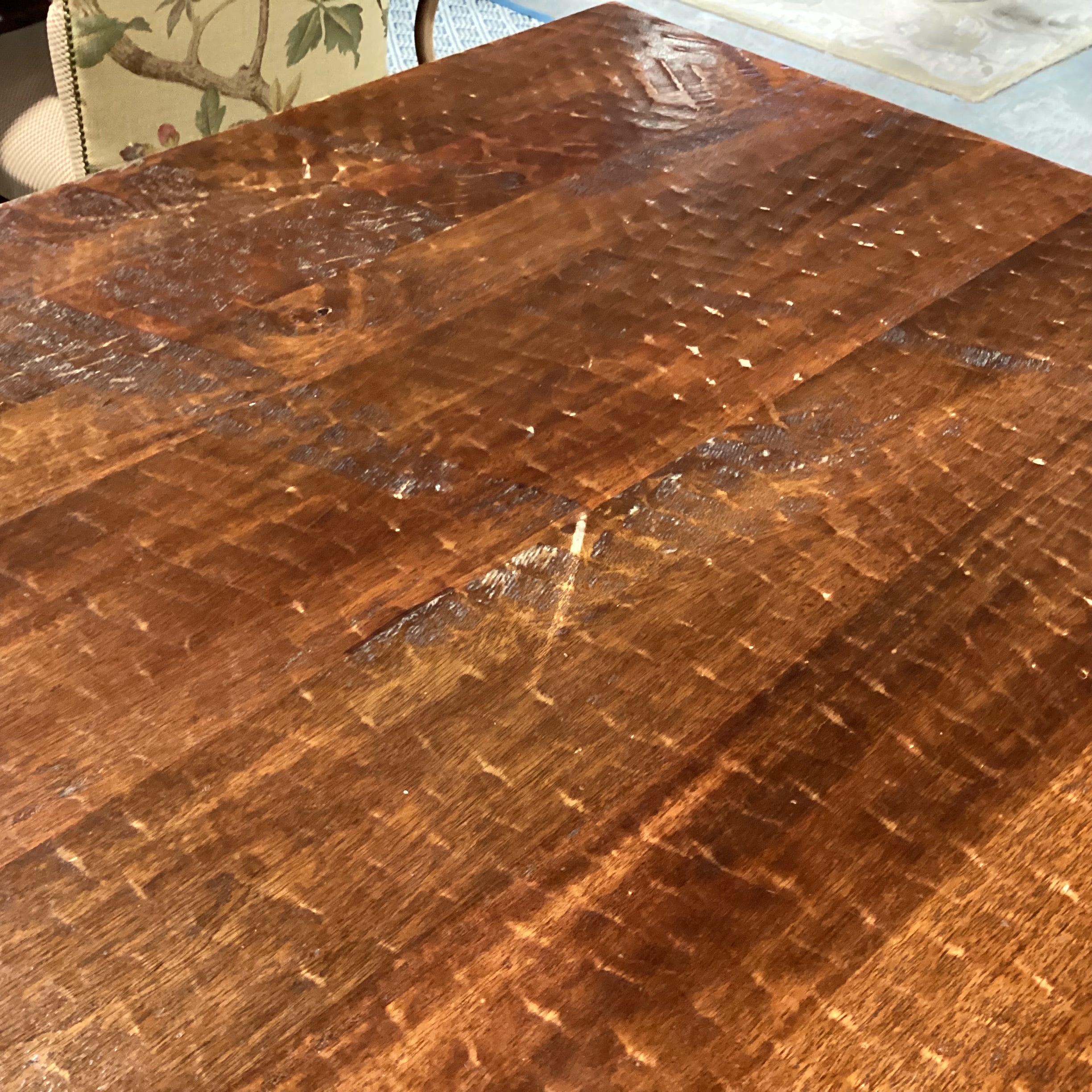Divet Textured Distressed Solid Wood Table with 2 Benches Dining Set 82"x 38"x 30"