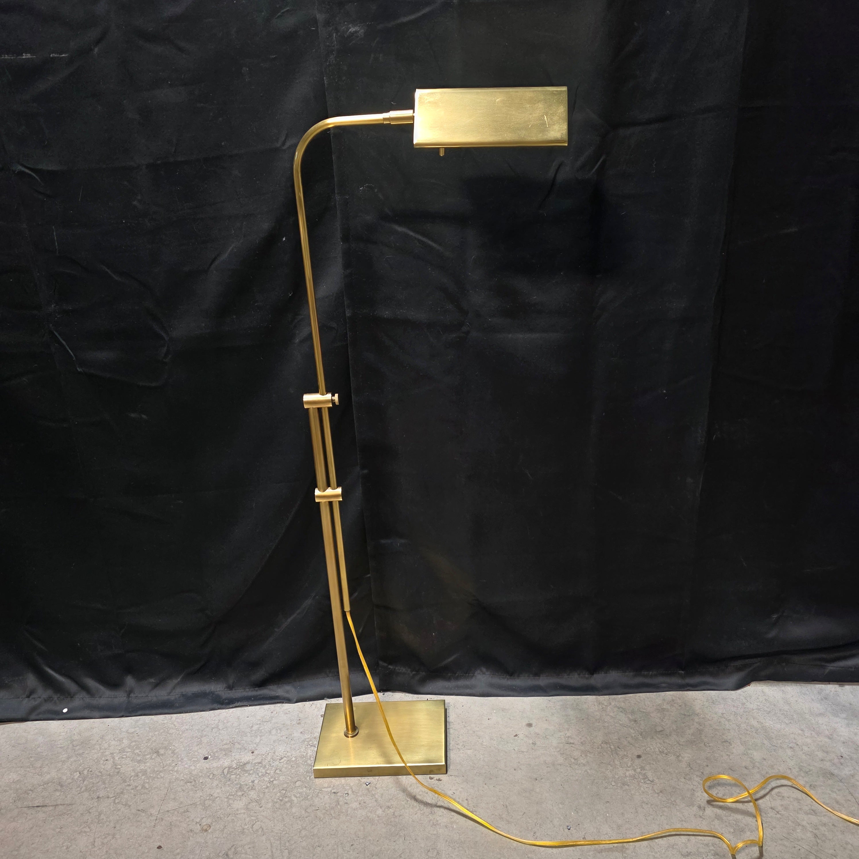 Brass Adjustable & Dimming Top and Height Pharmacy Floor Lamp 21"x7"x36"-56"
