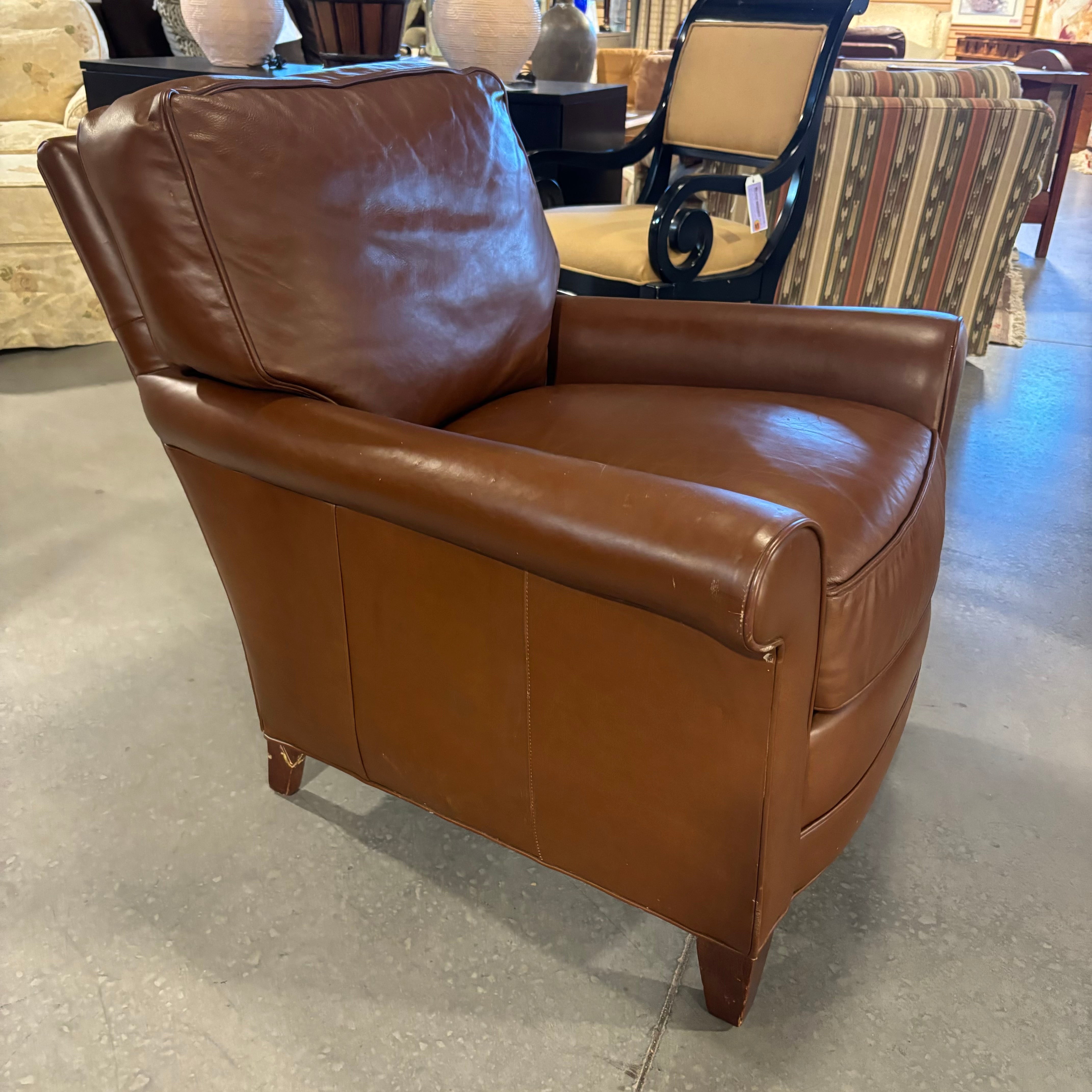 Hancock & Moore Leather Chair 35"x 40"x 32"