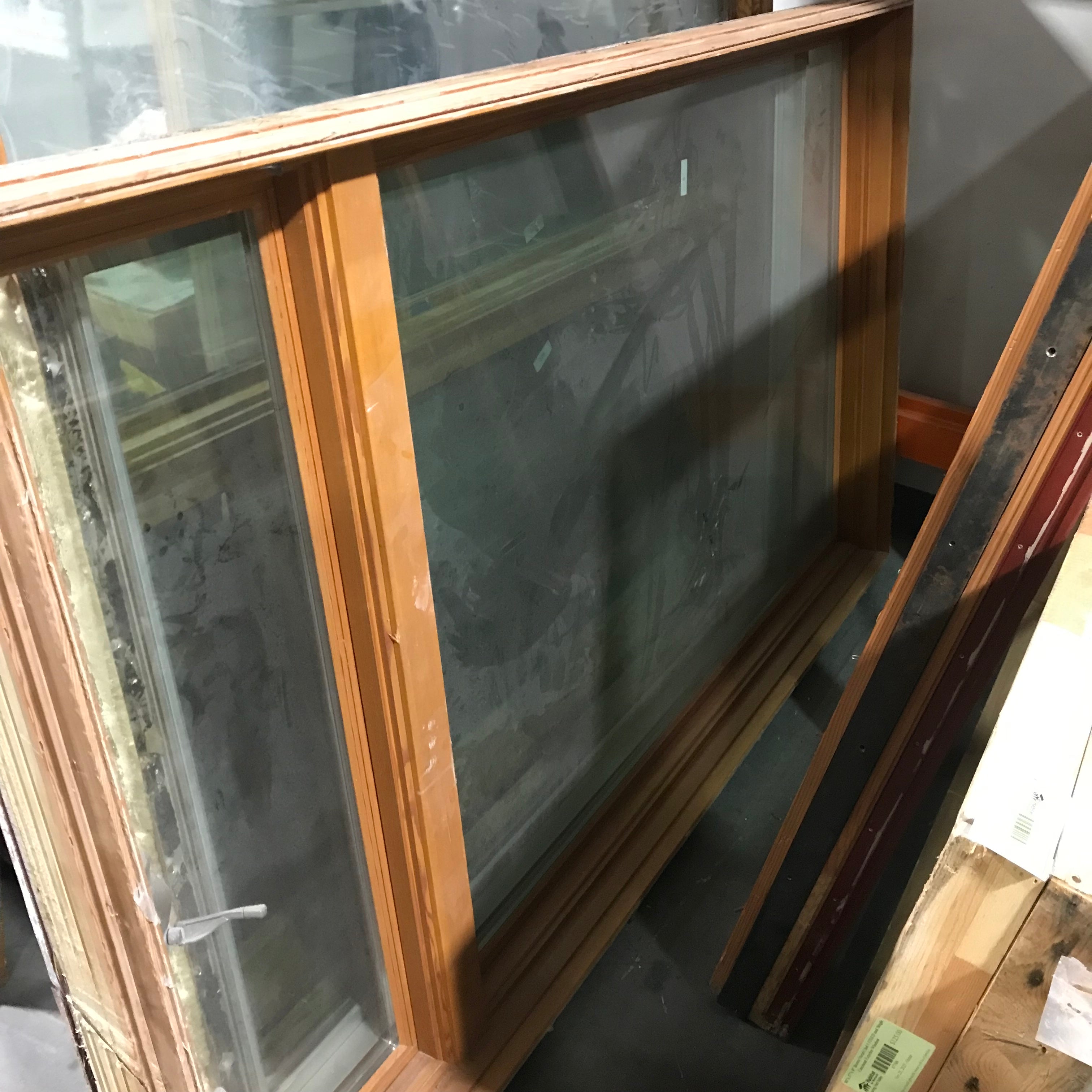 92.5"x 53.5"x 7.25" Cranberry Metal Clad 1 Fixed Pane and Single Casement Exterior Window