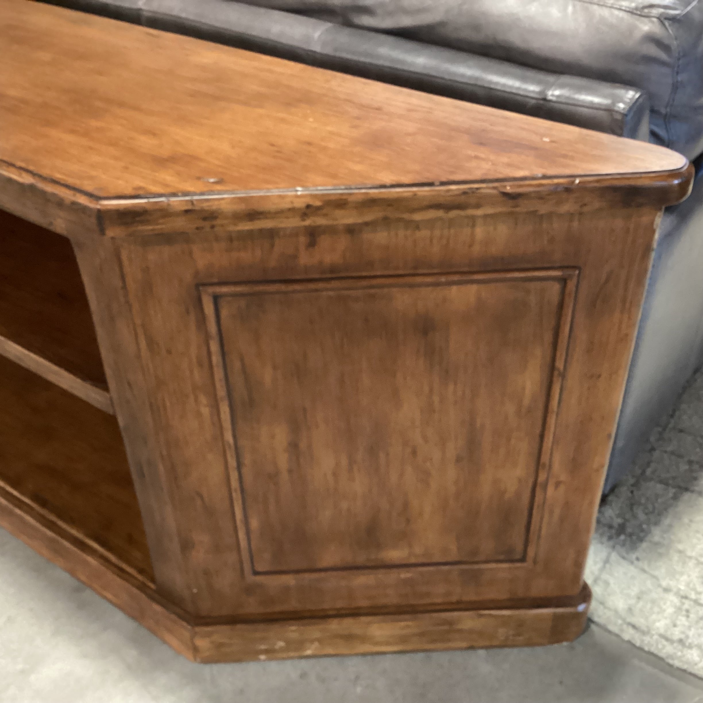 Distressed Finish Solid Wood with Shelves Console Sofa Table 119"x 16"x 30.5"