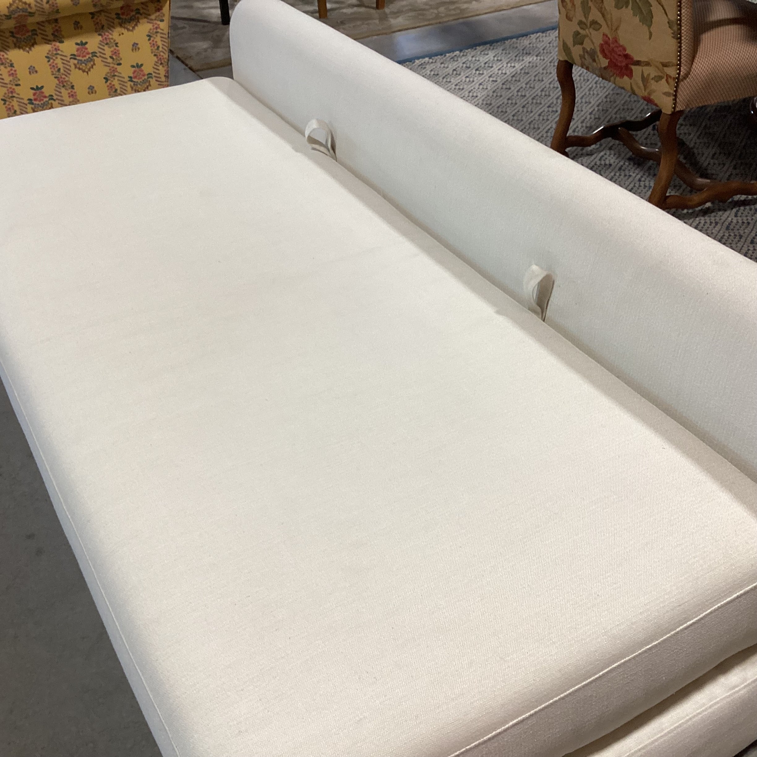 Article Braam Vintage White Convertible Cushion Bed Sofa 75"x 36"x 25"