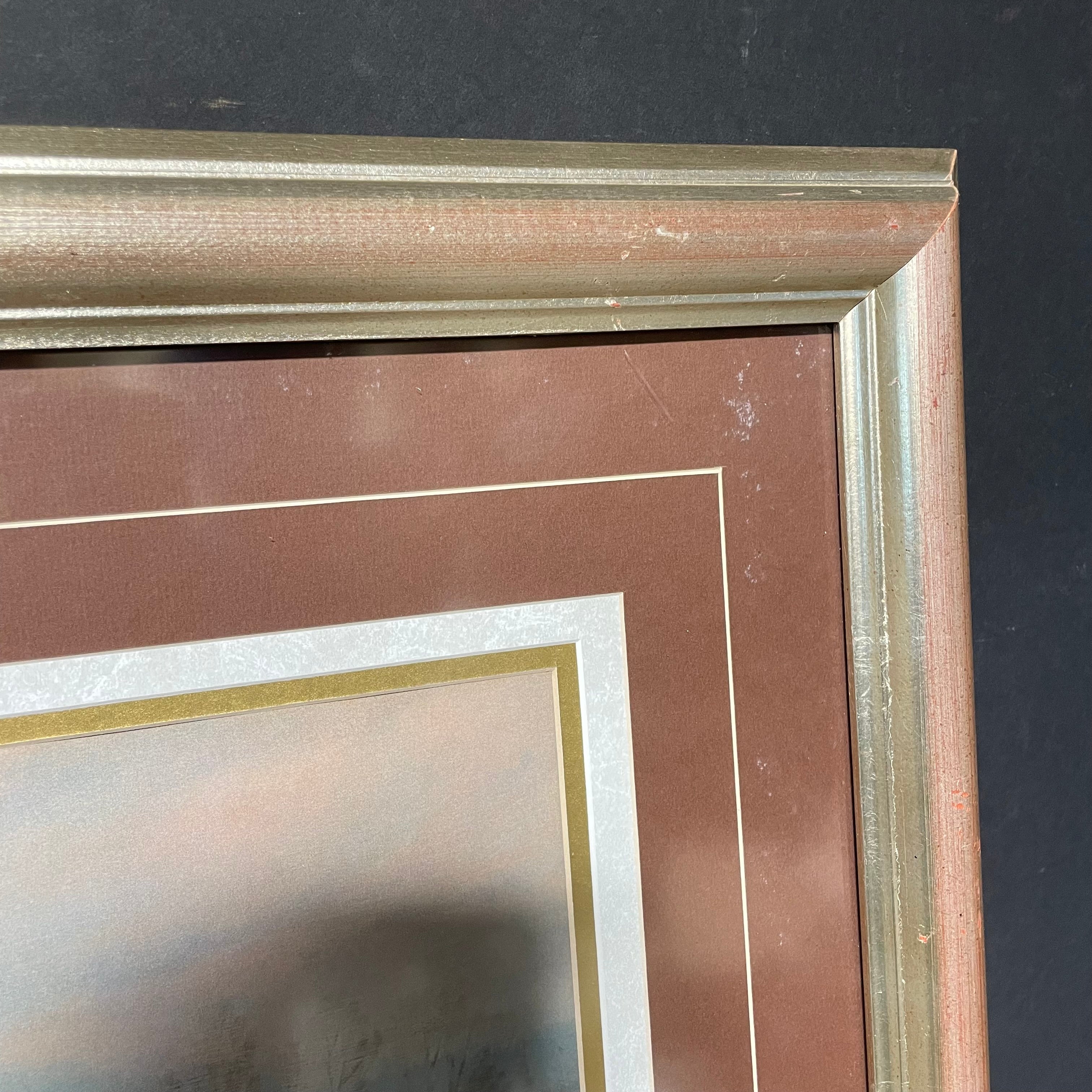 G. Harvey Signed Limited Edition "Times Remembered" Print In Silver Plexiglass Frame 34" x 24"