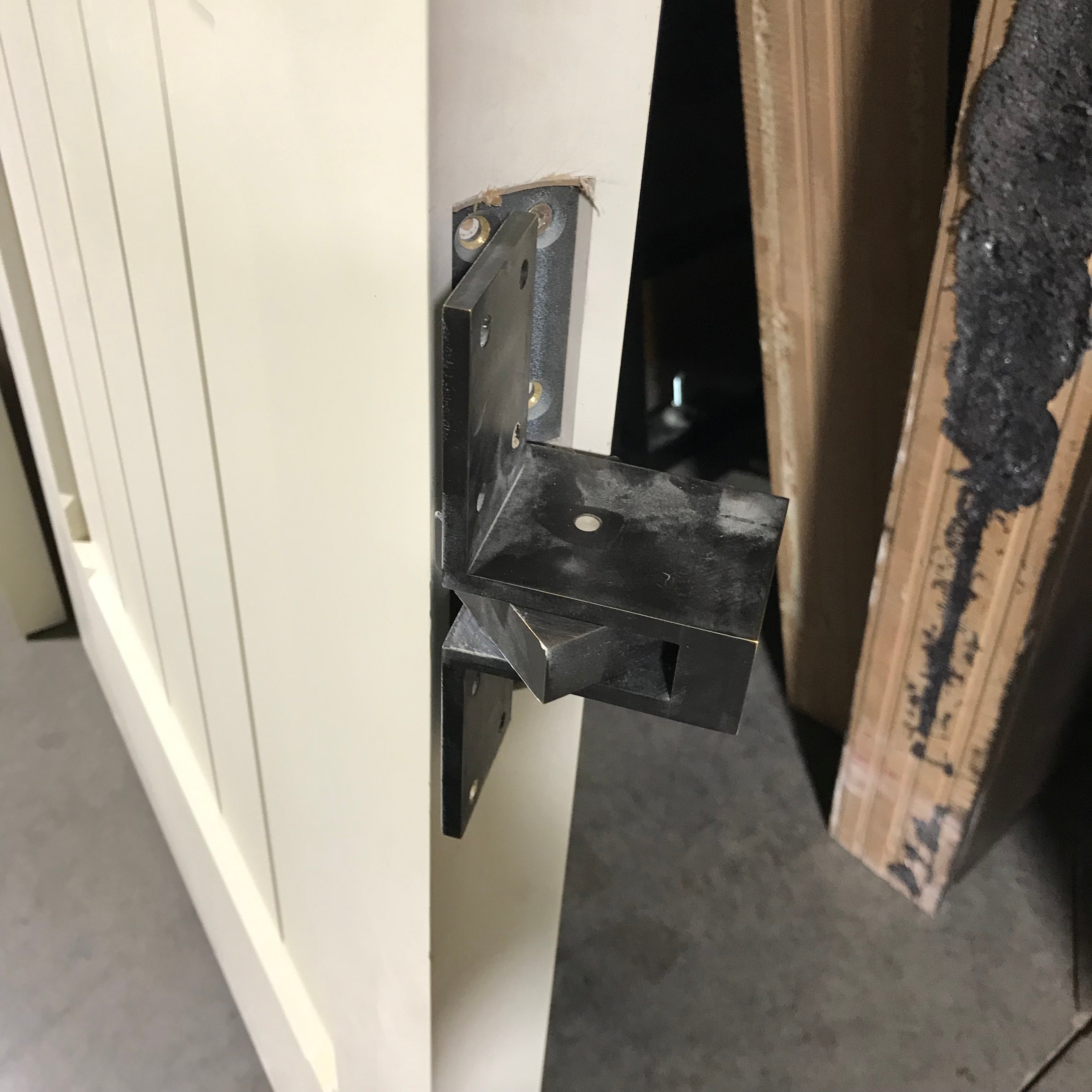 35.75"x 84"x 2.25" Each Door / PAIR of Closet Doors Cream 2 Vertical Panels