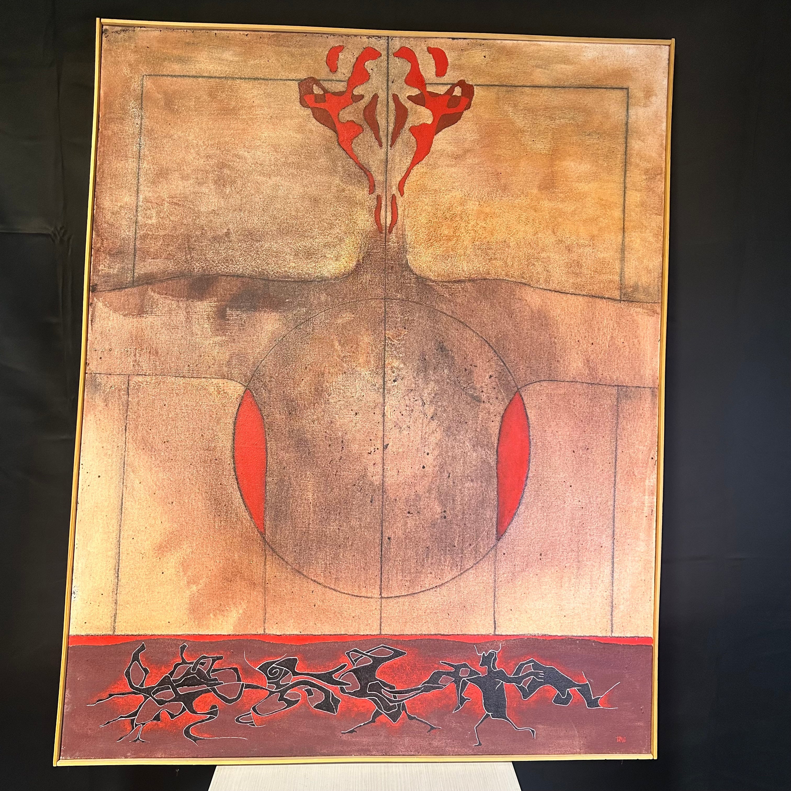 Berto Vanni Artist Large Oil On Canvas Original Signed Painting 40".5x 50.5"