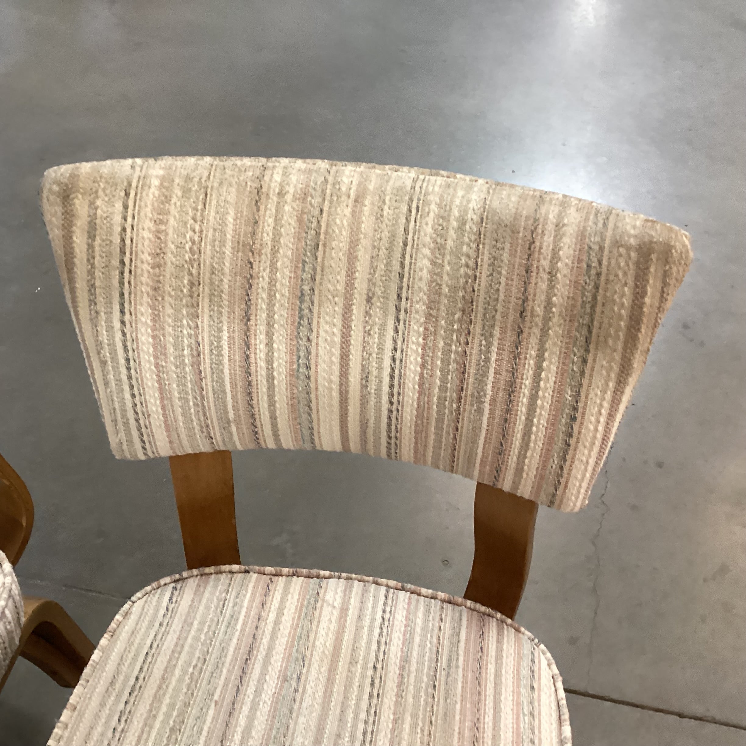 SET of 6 Thonet Mid Century Bentwood & Upholstered Dining Chairs 16"x 19"x 34"