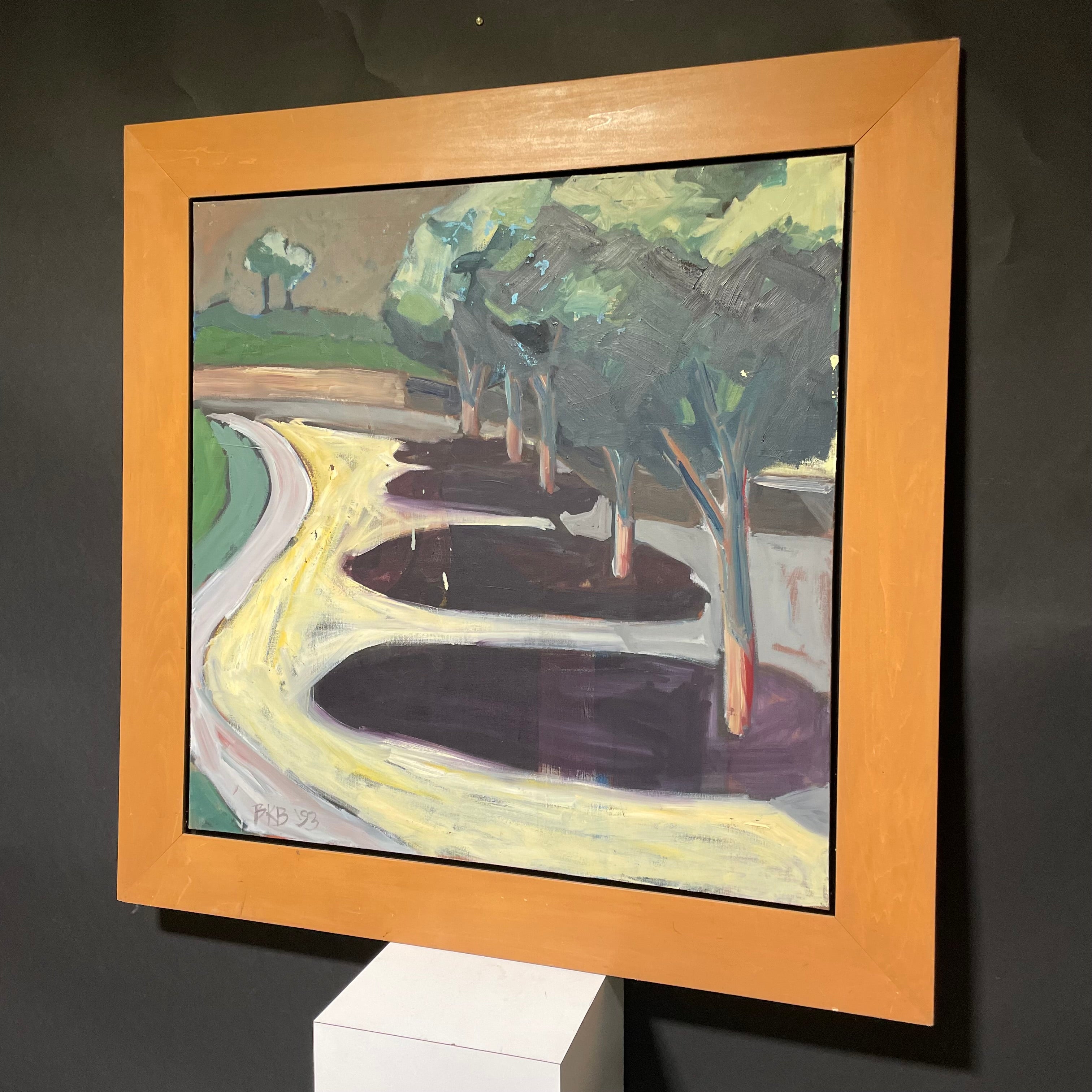 RKB Signed/ Dated Original Landscape On Framed Canvas 45 1/2" x 45 1/2"