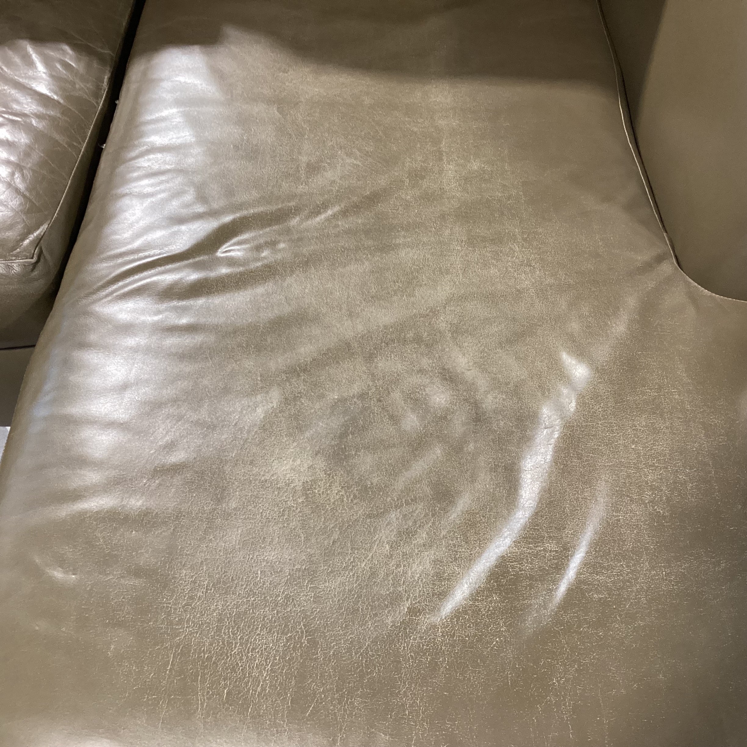 Modern Taupe Grey Leather Down Mix 4 Piece Sectional 76"x 162"x 62"x 40"x 28"