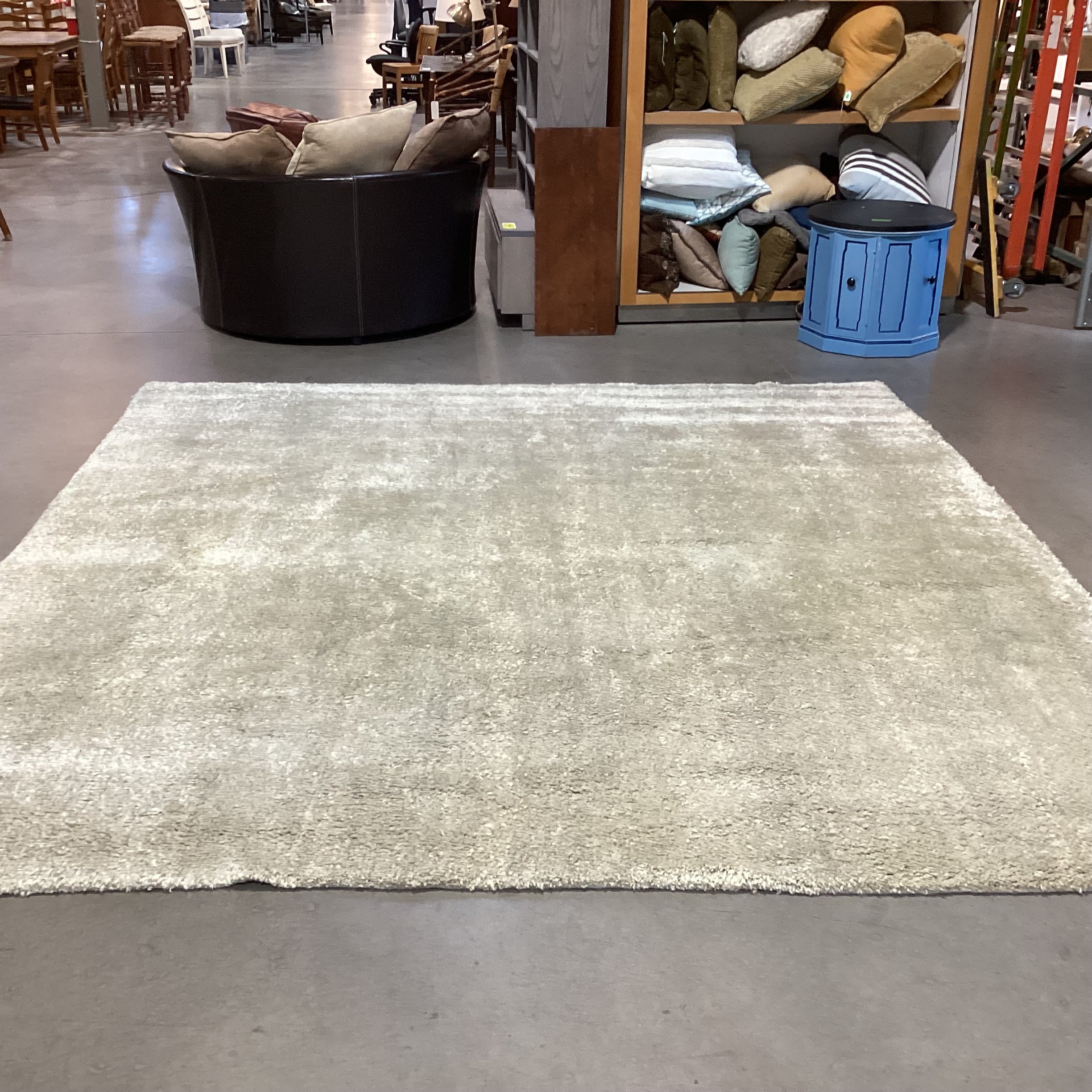 Gold & Grey Woven Wool Rug 10'x 10'4"