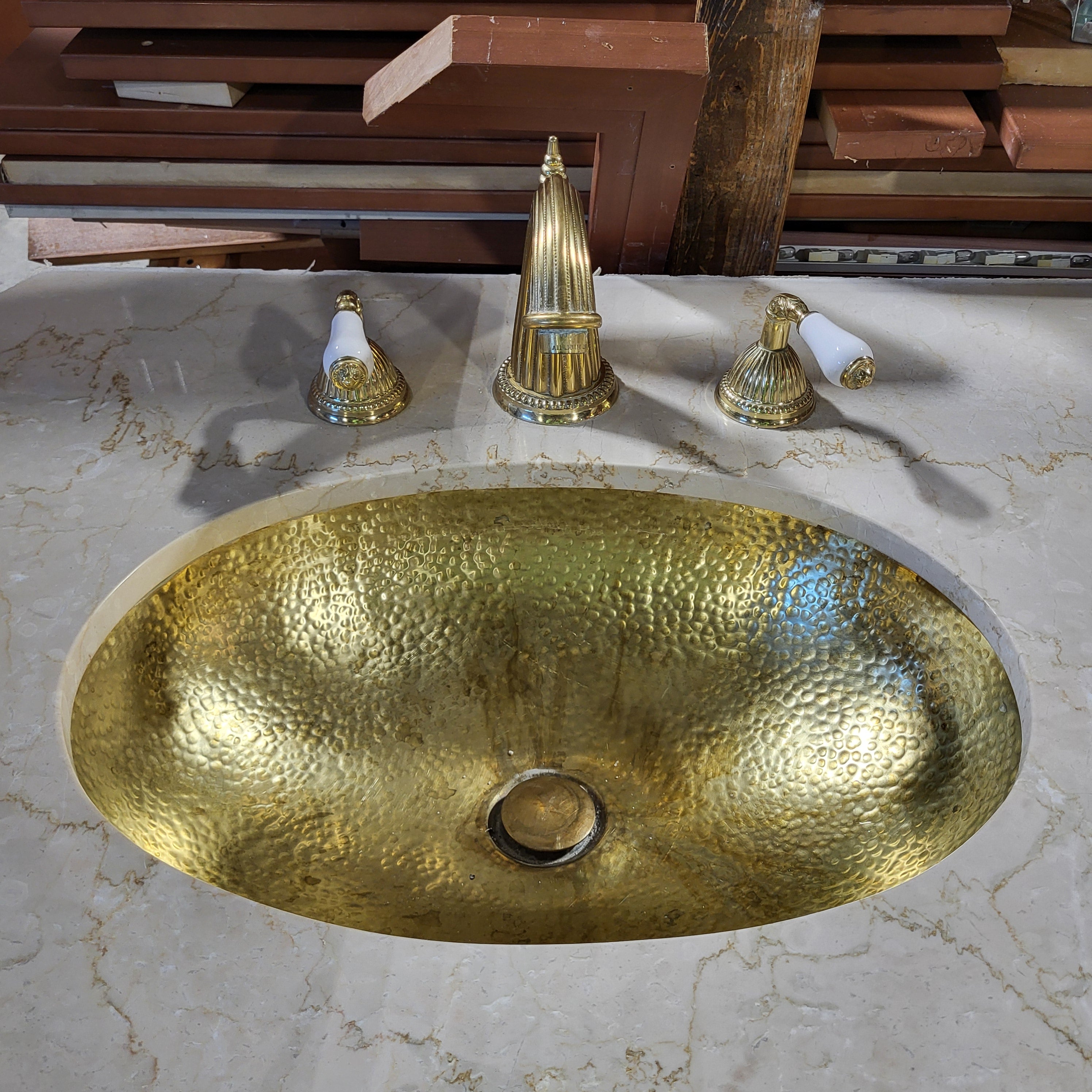 Granite Top 3 Drawer 2 Door Vanity 53"x 26"x 25.5"