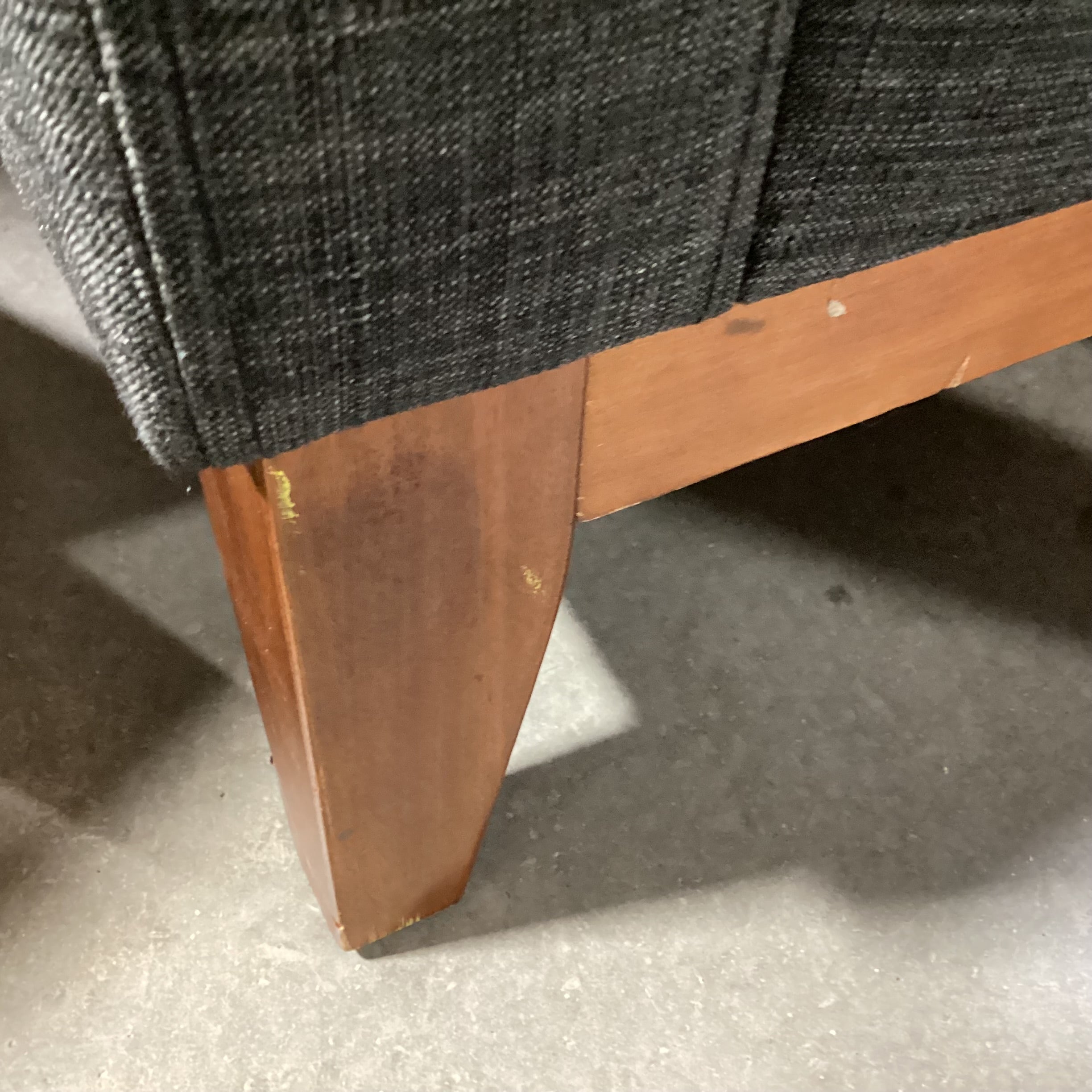 Charcoal Linen with Wood Base Chair 29"x 31"x 33"